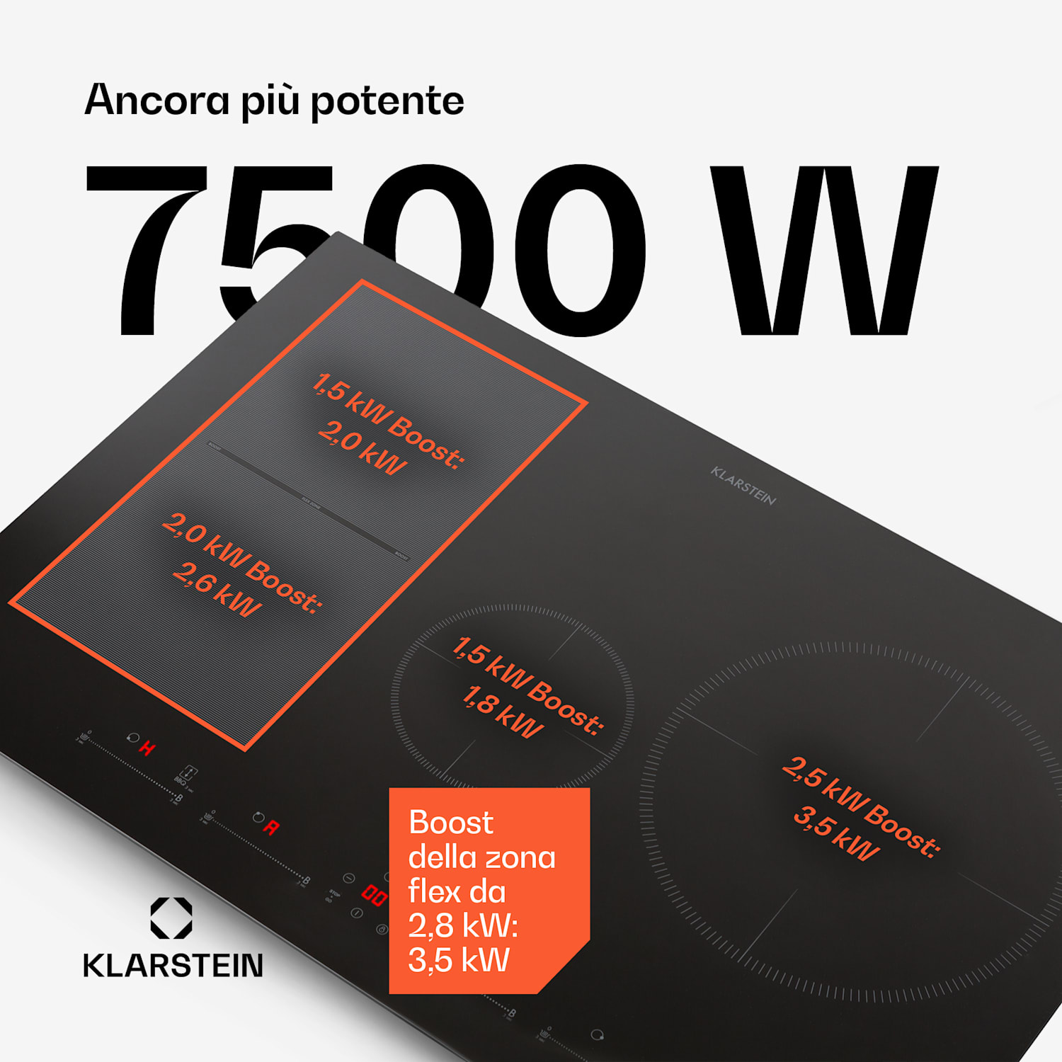 Delicatessa 77 Hybrid - Piano cottura a induzione da incasso, autonomo, 4 zone, 7000 W, vetroceramica 4 (2x rettangolari, 1x rotondo da 28 cm, 1x rotondo da 16 cm)