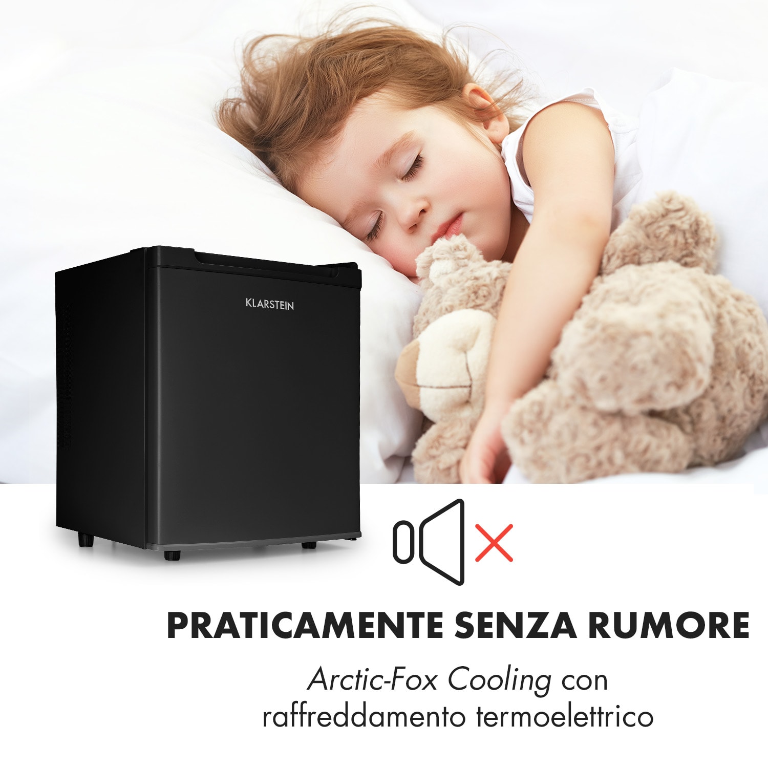 Silent Cool - Frigorifero, 30l, Arctic-Fox Cooling, 23 dB(A) Nero