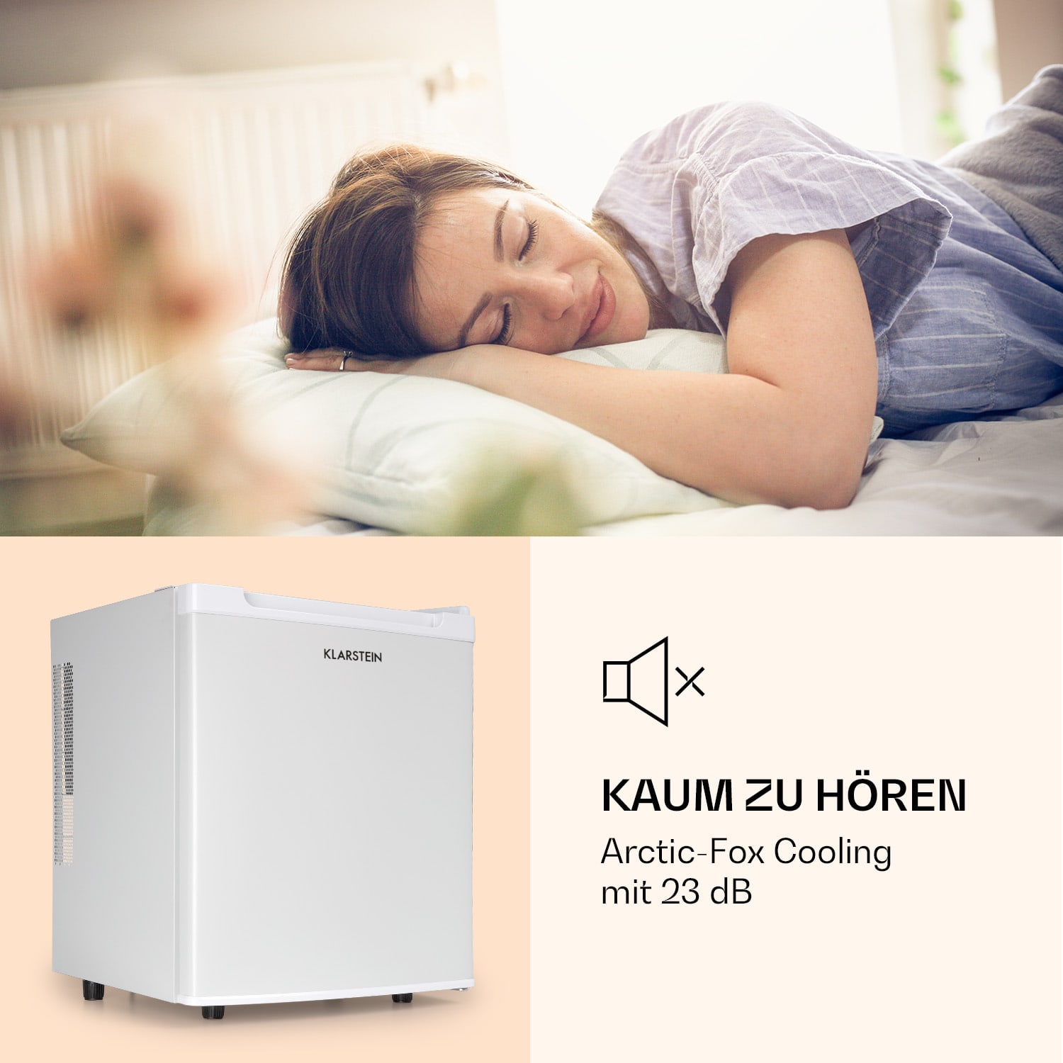 Silent Cool Kühlschrank Mini-Bar 30 Liter Volumen Arctic-Fox Cooling Weiß