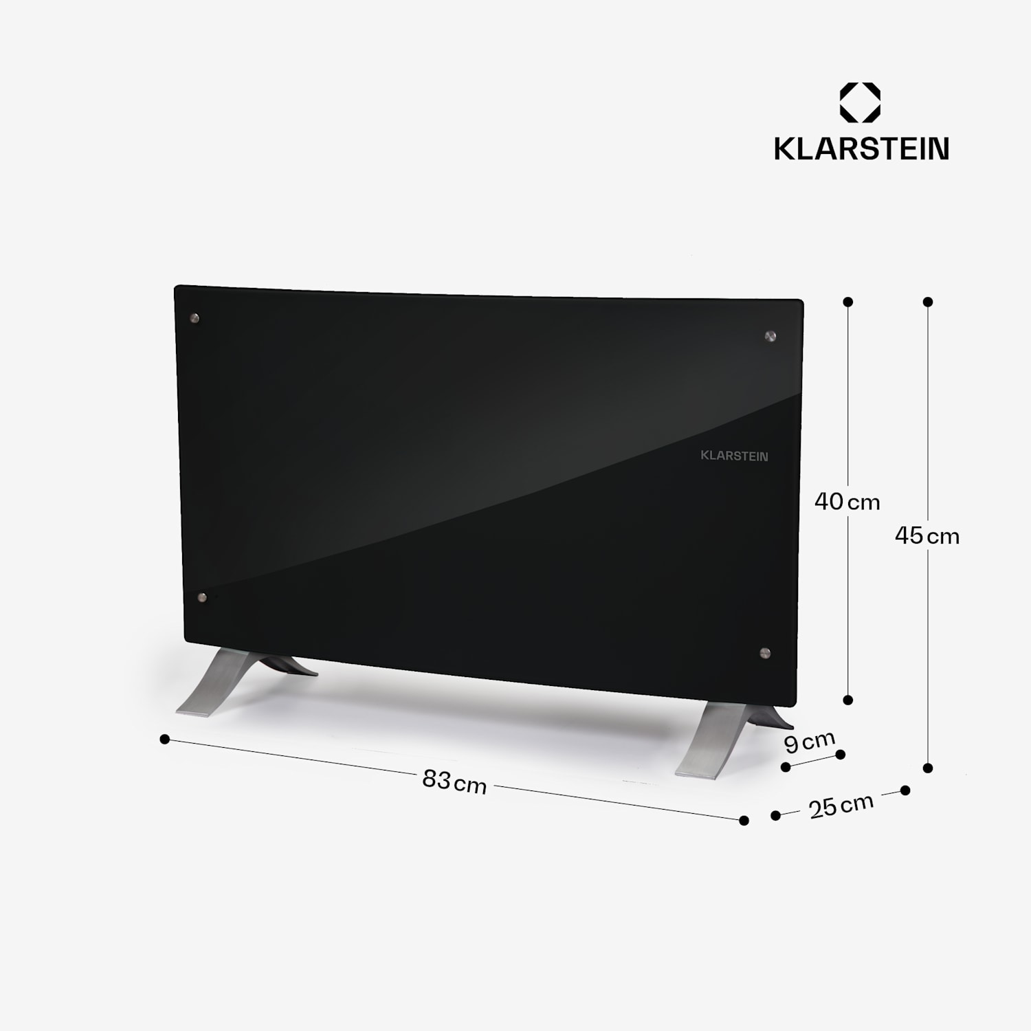 Bornholm Curved Ambient - Stufa a convezione, 1000/2000 W 