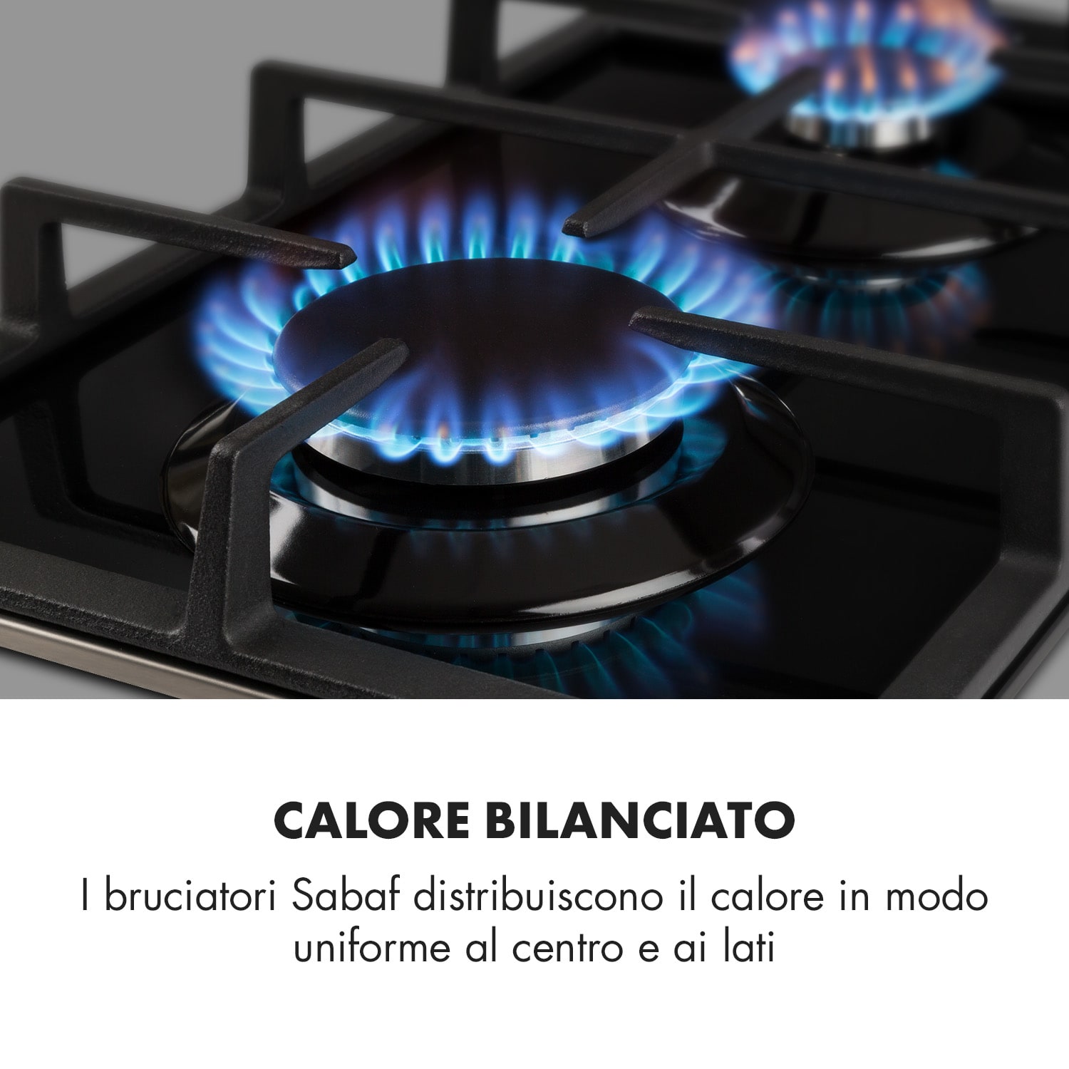 Ignito Domino Piano cottura a gas a due fuochi bruciatori vetroceramica nero 2 | Nero trasparente