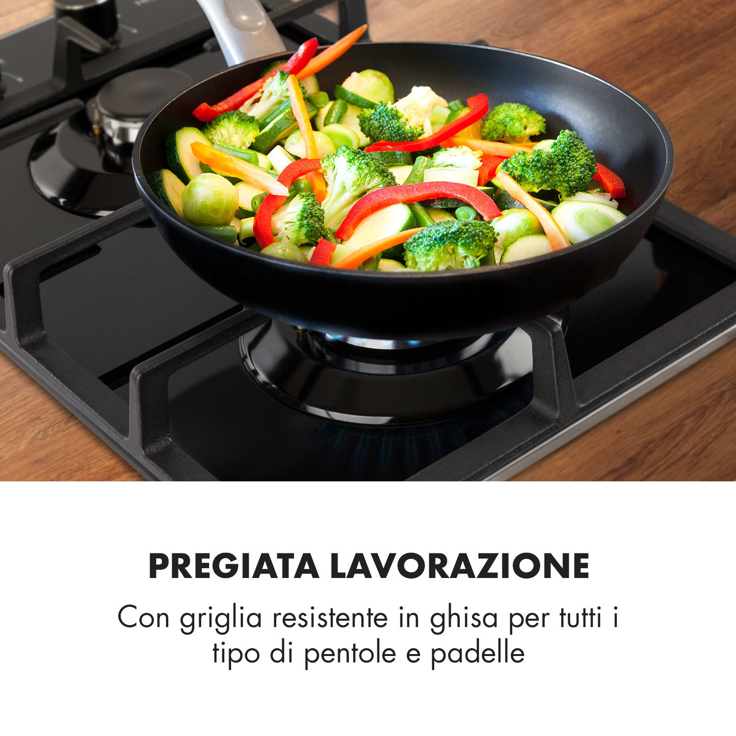 Ignito Domino Piano cottura a gas a due fuochi bruciatori vetroceramica nero 2 | Nero trasparente