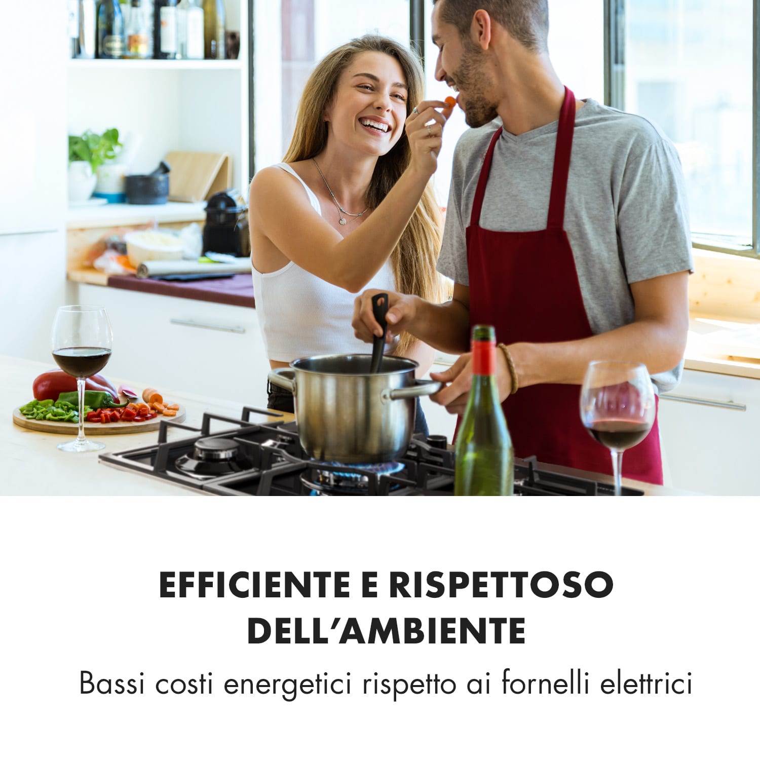Ignito Piano cottura a gas a 5 fuochi 5 zone bruciatori vetroceramica nero 