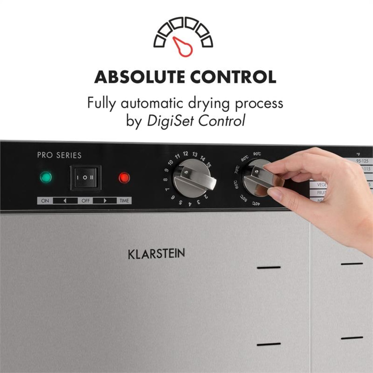 Master Jerky 24 Dörrautomat 5850W 40-90 °C 15h-Timer Edelstahl silber 24 Etagen