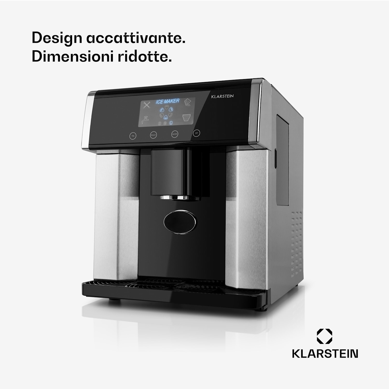 Eiszeit Macchina del Ghiaccio Acciaio Inox 3 Dimensioni argento 