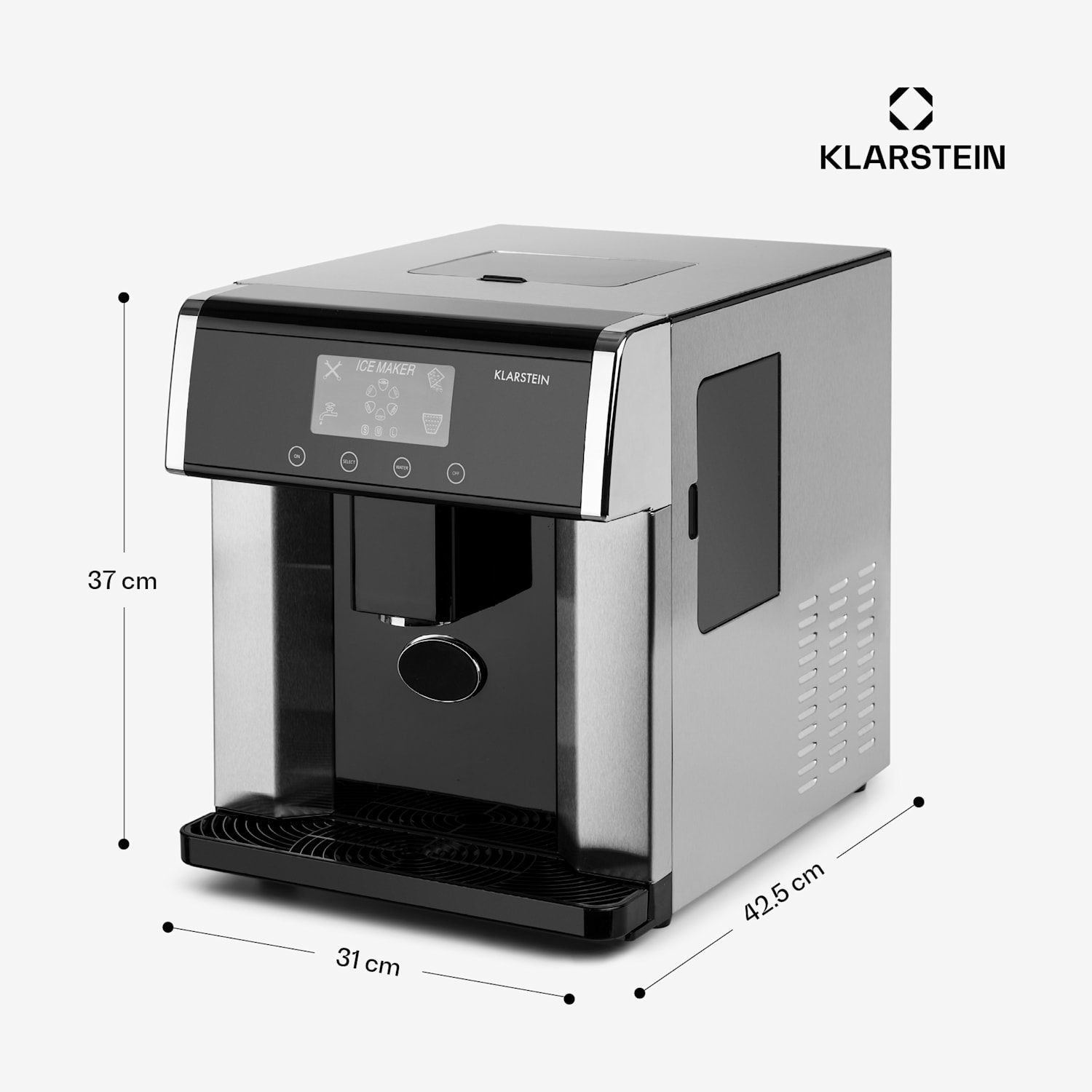 Eiszeit Macchina del Ghiaccio Acciaio Inox 3 Dimensioni argento Argento
