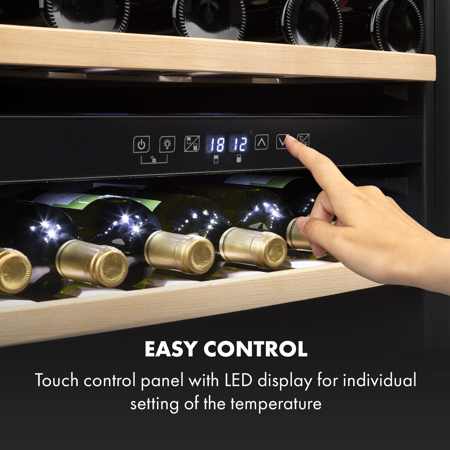 Vinsider 36 wine fridge 2 cooling zones 5-22°C 85l stainless steel 36 bottles | 2 cooling zones | Stainless Steel