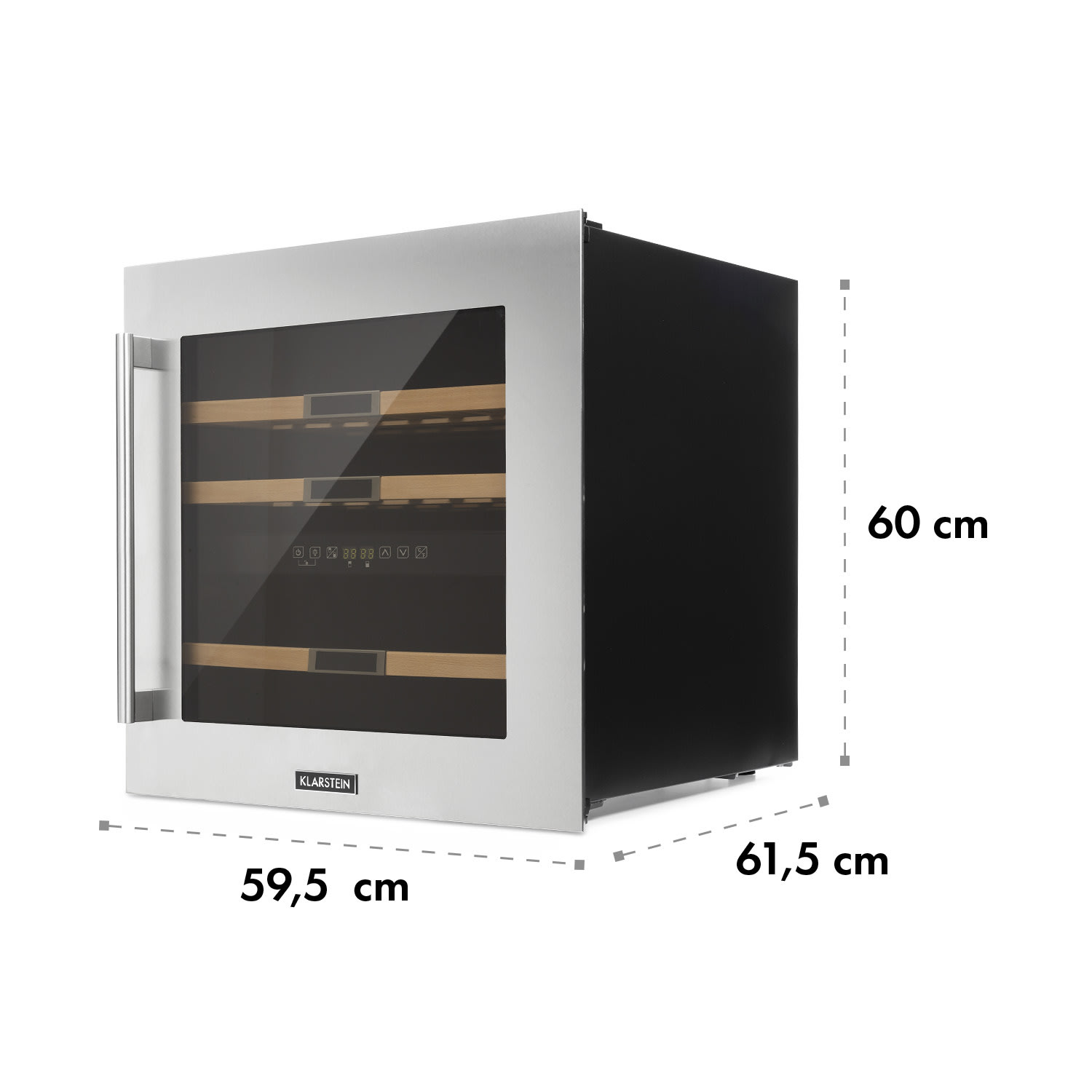 Vinsider 36 wine fridge 2 cooling zones 5-22°C 85l stainless steel 36 bottles | 2 cooling zones | Stainless Steel