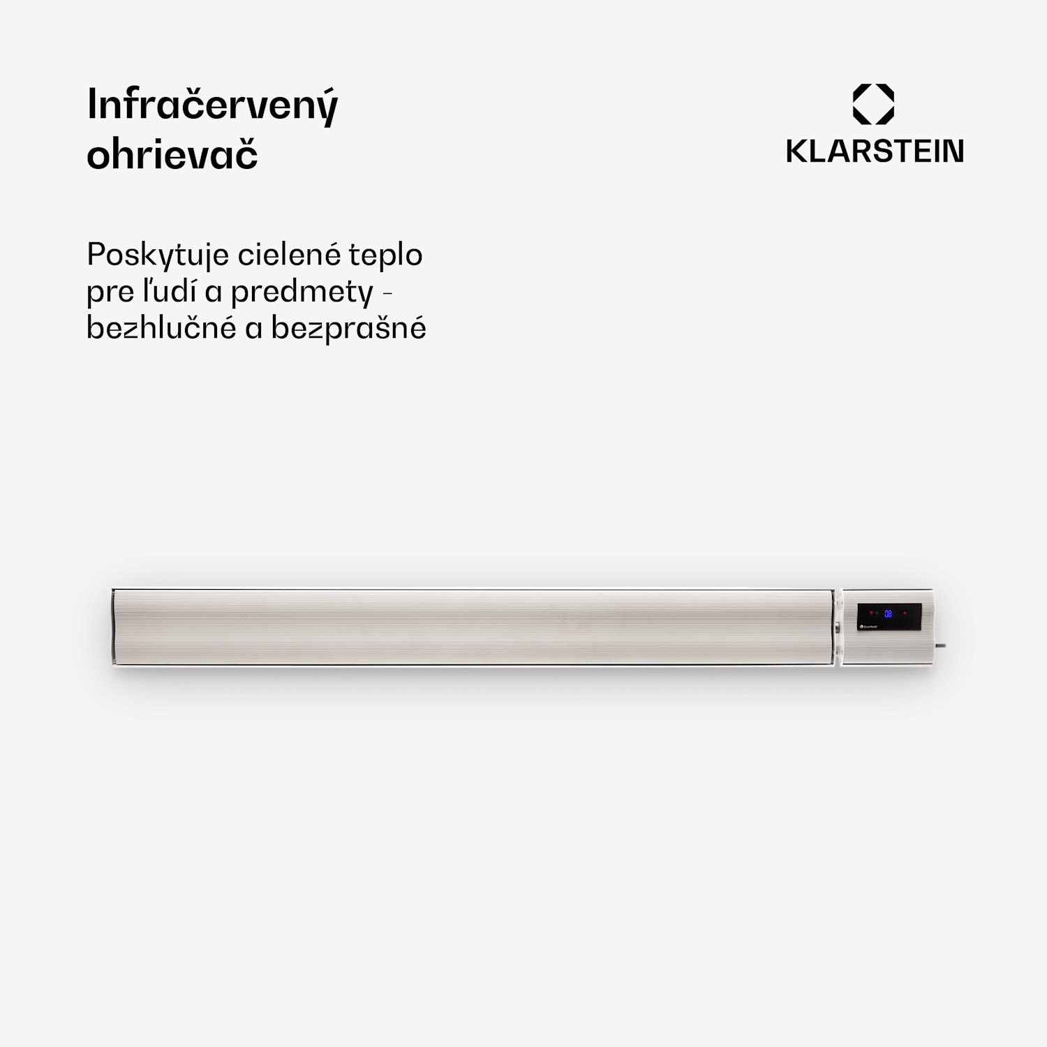 Cosmic Beam Plus, infračervený terasový ohrievač, 2400 W, IP44, diaľkový ovládač, biely 
