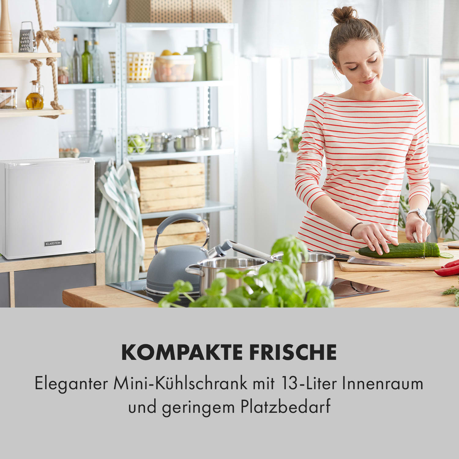 Secret Cool Mini-Kühlschrank Mini-Bar 13l 22dB 2 Etagen Weiß