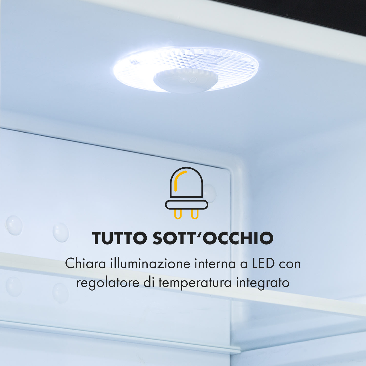 Frosty minifrigo EEC A sportello di vetro riflettente 10 litri nero 
