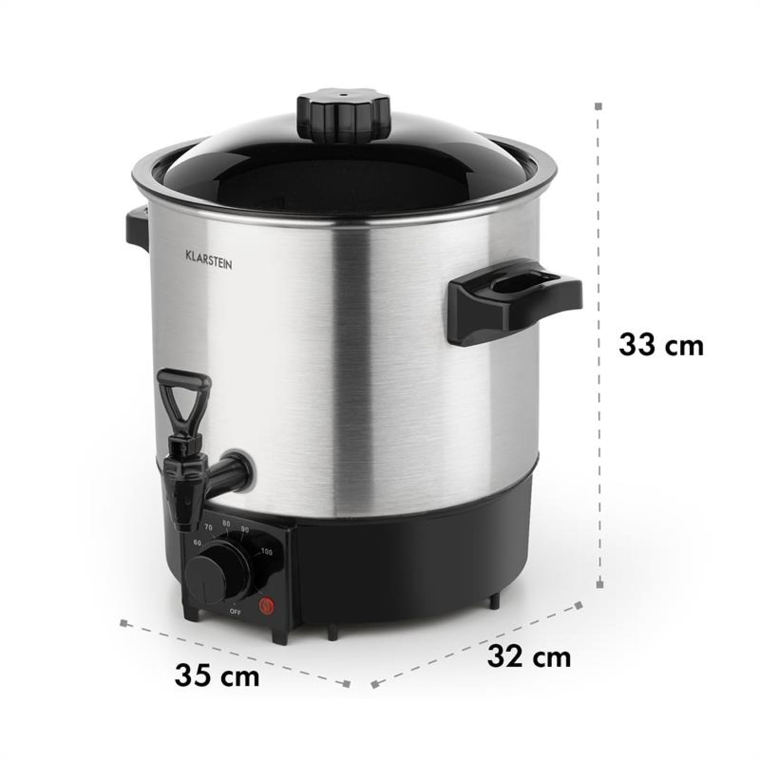 Biggie Eco Automatic Preserving Cooker & Beverage Dispenser 1000W 30-100 ° C Tap 9l Analogous | 9 Ltr | Stainless Steel