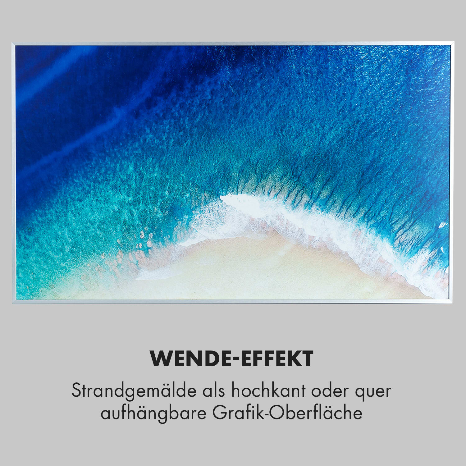 Wonderwall Air Art Strand radiateur infrarouge 101 x 60 cm 600 W Installation murale Télécommande 