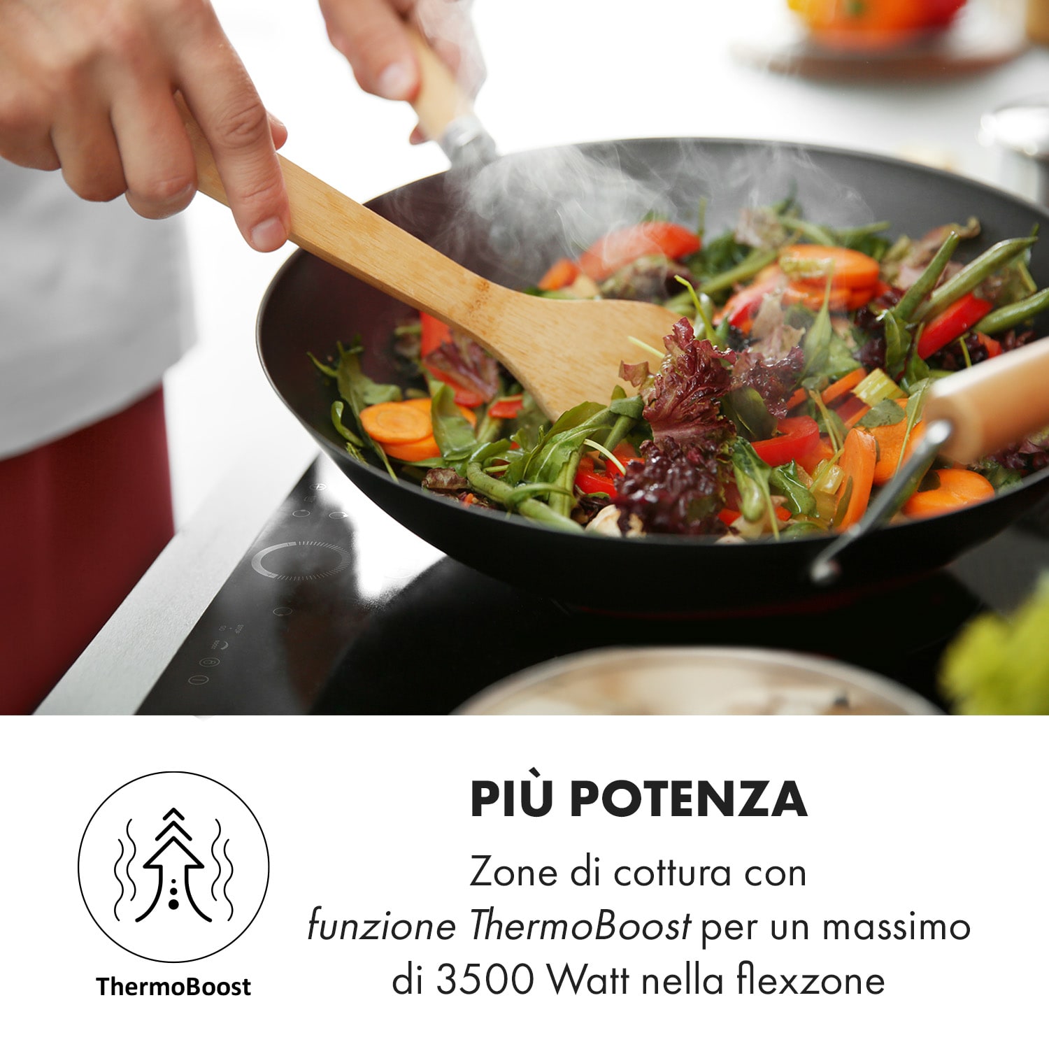 Delicatessa 80 Piano Cottura a Induzione 3 Zone 7400W Vetroceramica 
