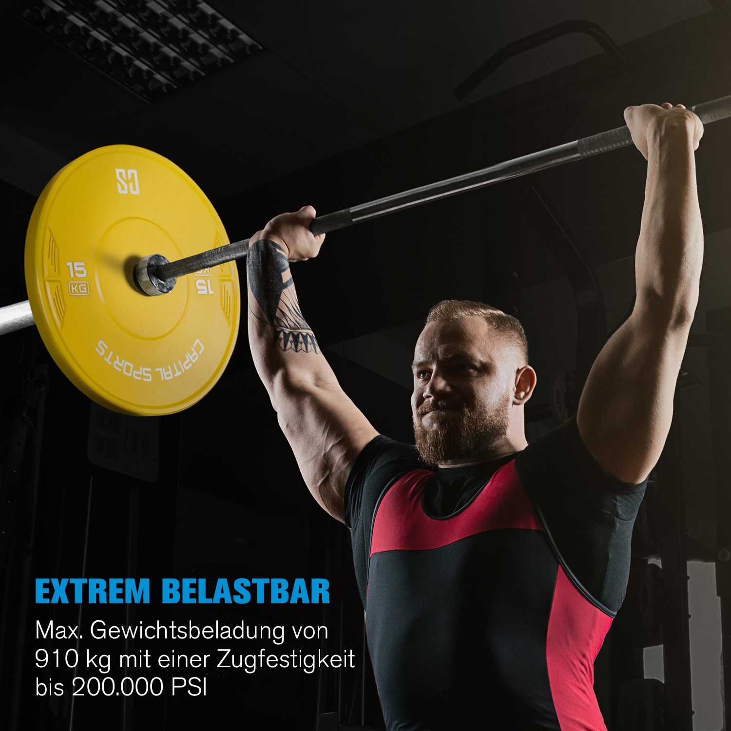 IWF Men Olympic Weightlifting-Langhantel 50mm Sleeve 910kg Stahl IWF Men