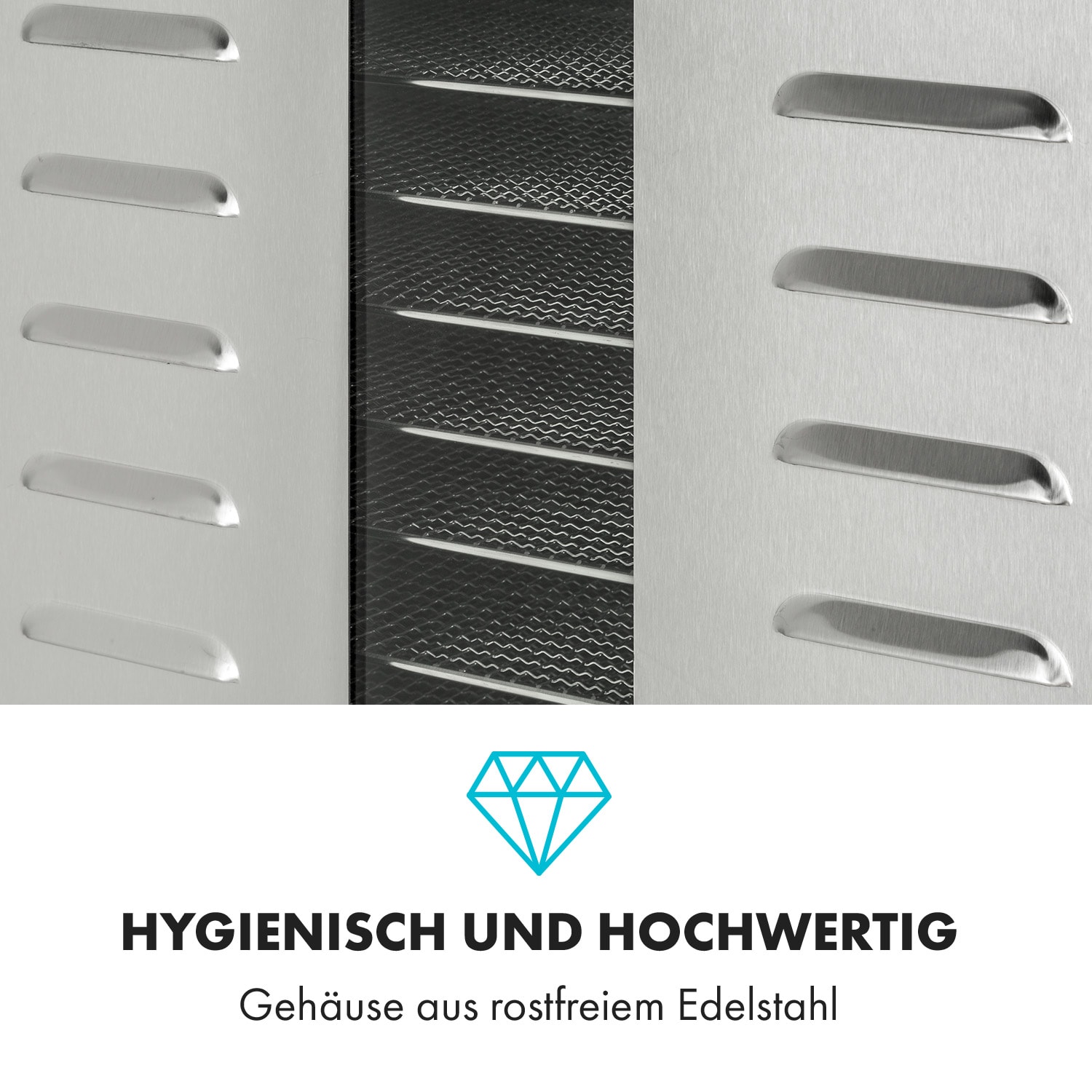 Master Jerky 550 Dörrautomat 2400W 40-90 °C 24h-Timer Edelstahl silber 36 Etagen