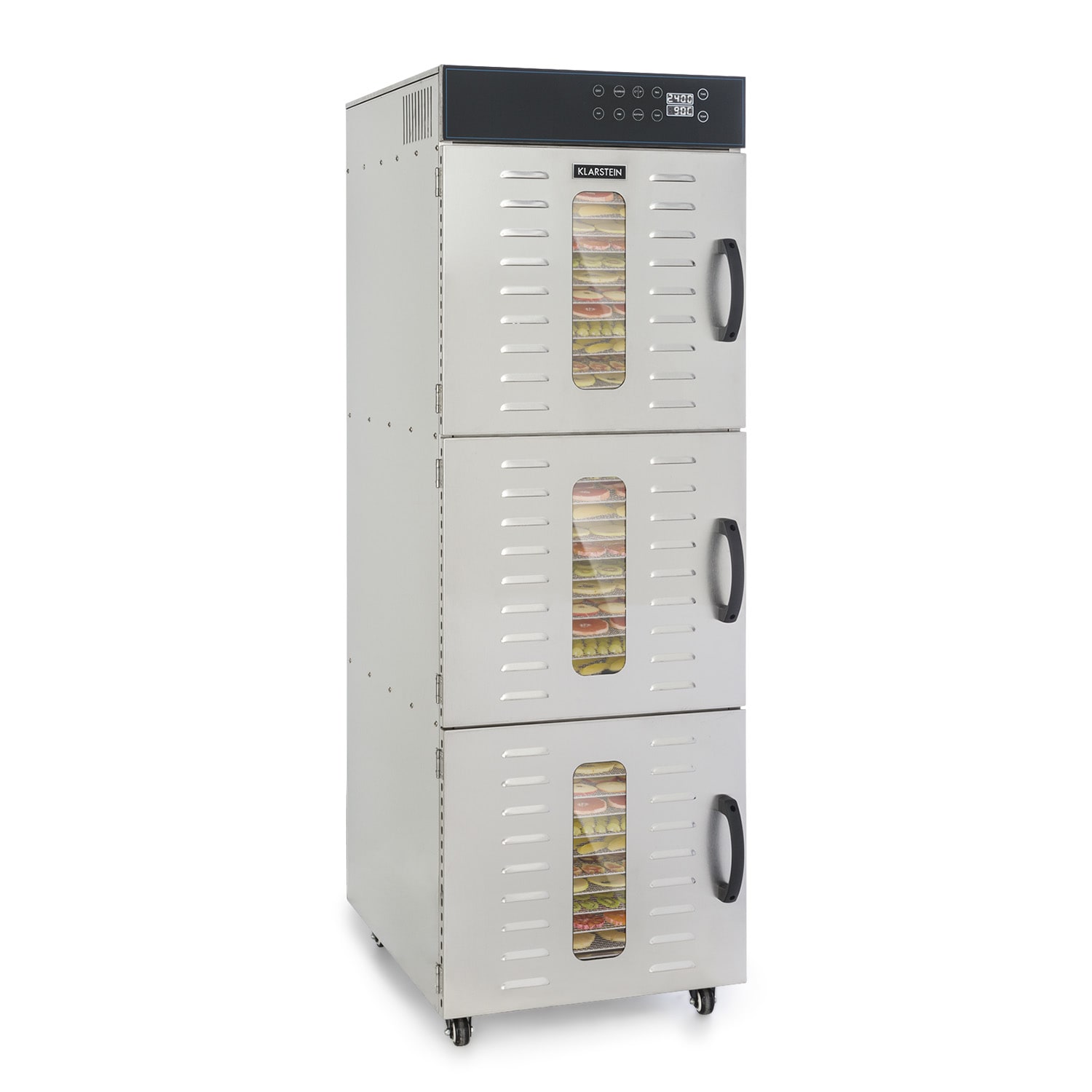Master Jerky 550 Dörrautomat 2400W 40-90 °C 24h-Timer Edelstahl silber 36 Etagen