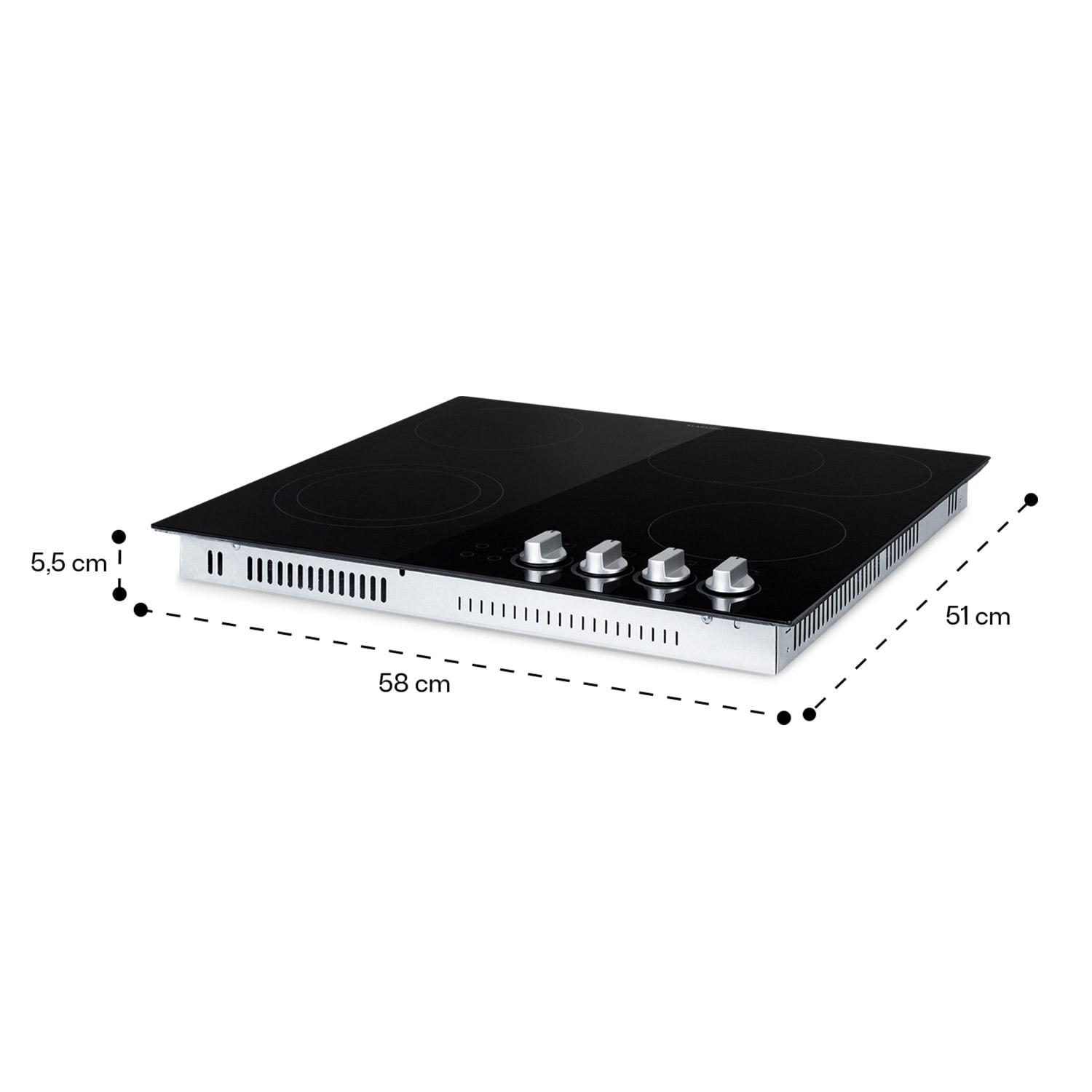EasyCook Keramikkochfeld 6100W Drehregler schwarz 