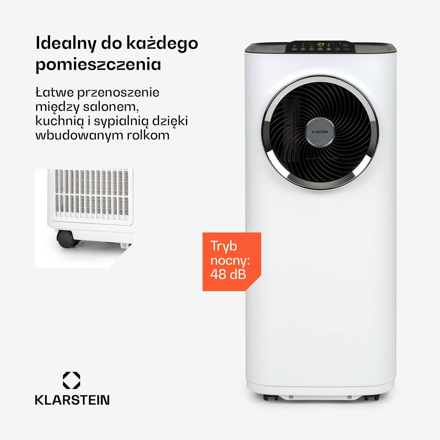 Kraftwerk Smart 10K, klimatyzator przenośny 3 w 1, 10 000 BTU, sterowanie za pomocą aplikacji, biały 10.000 BTU | Biały