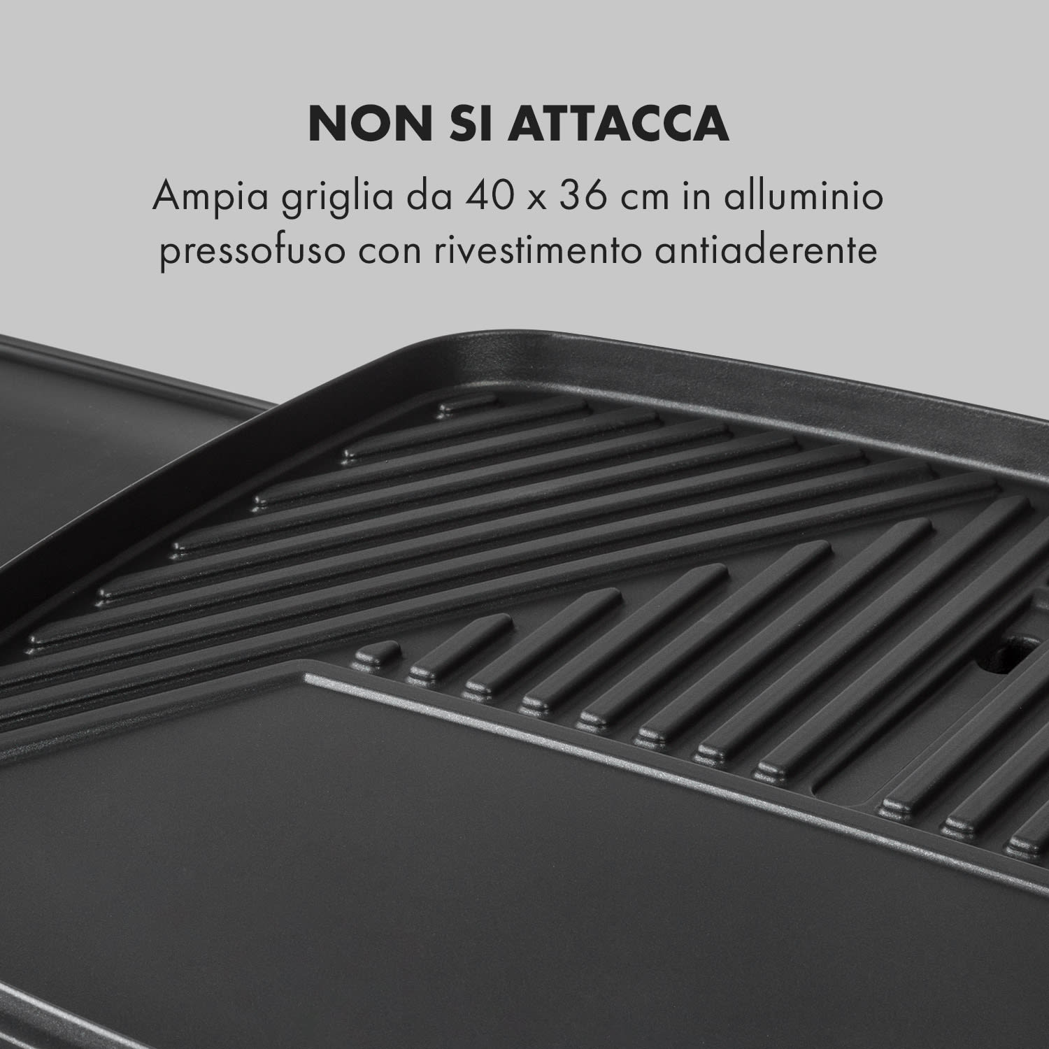 Gatsby grill elettrico 2000W superficie barbecue antiaderente tavoli laterali nero Nero