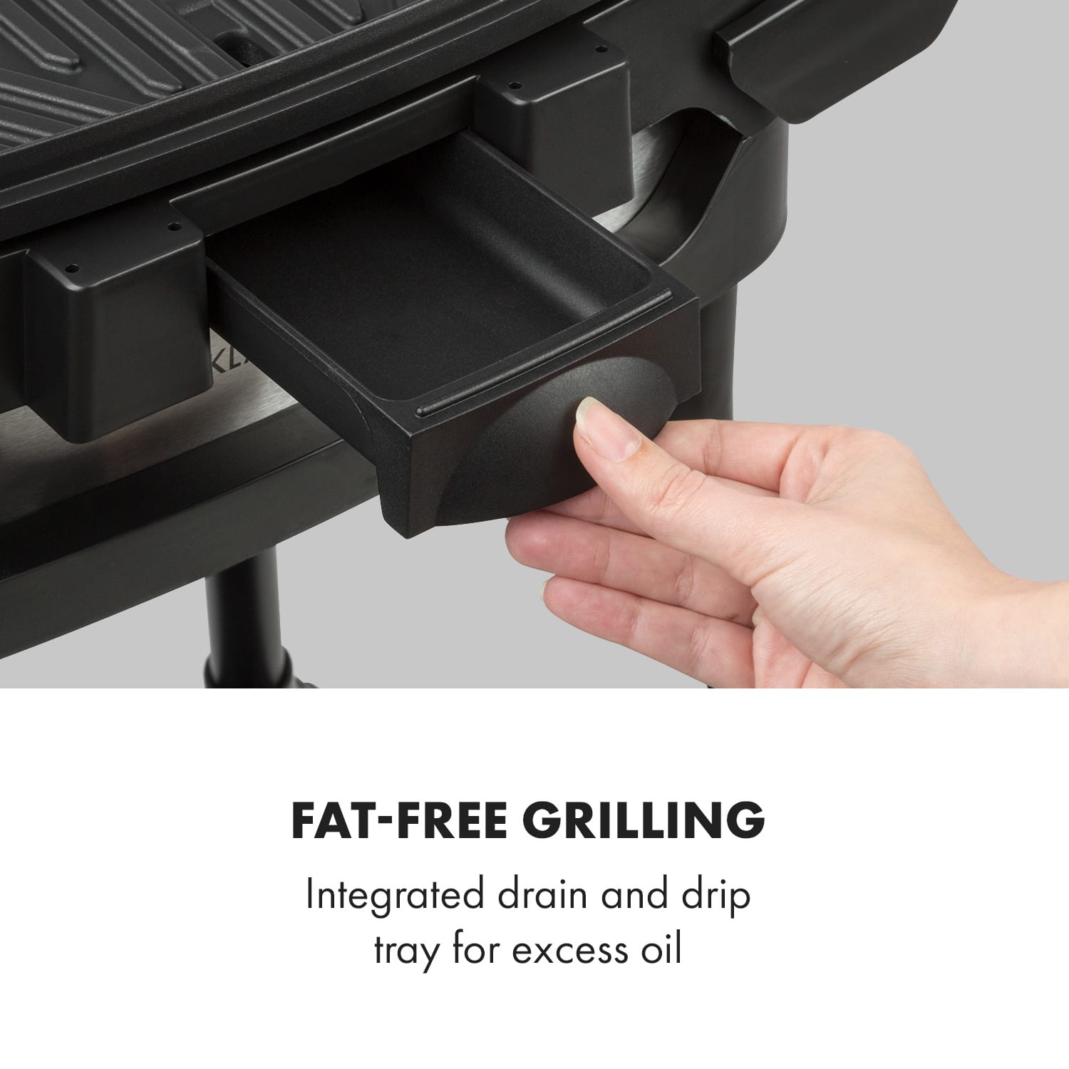 Gatsby, elektromos grill, 2000 W, tapadásmentes felület, oldalsó asztalok, fekete 