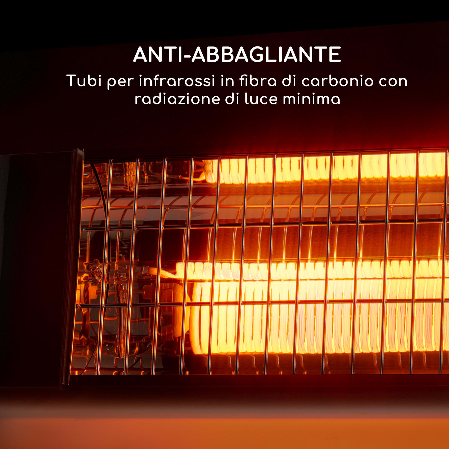 Smartwave Radiatore di Calore a Infrarossi 2400W WiFi App Control nero 