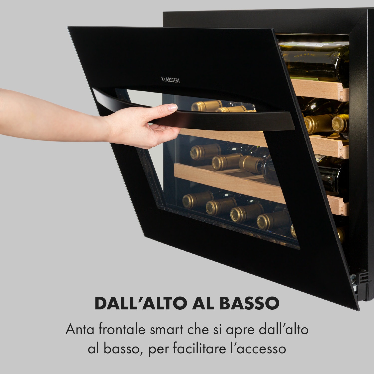 Frigorifero per vini Vinsider 24 Built-In Uno da incasso 1 vano 24  bottiglie 24 bottiglie  | 1 zona di raffreddamento | Nero