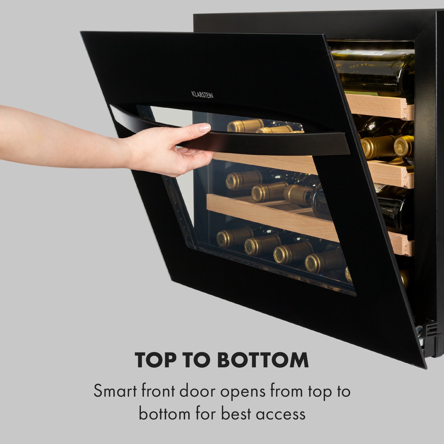 Vinsider 24 Built-In Uno wijnkoelkast inbouwapparaat 1 zone 24  flessen 24 flessen | 1 koelzone | Zwart