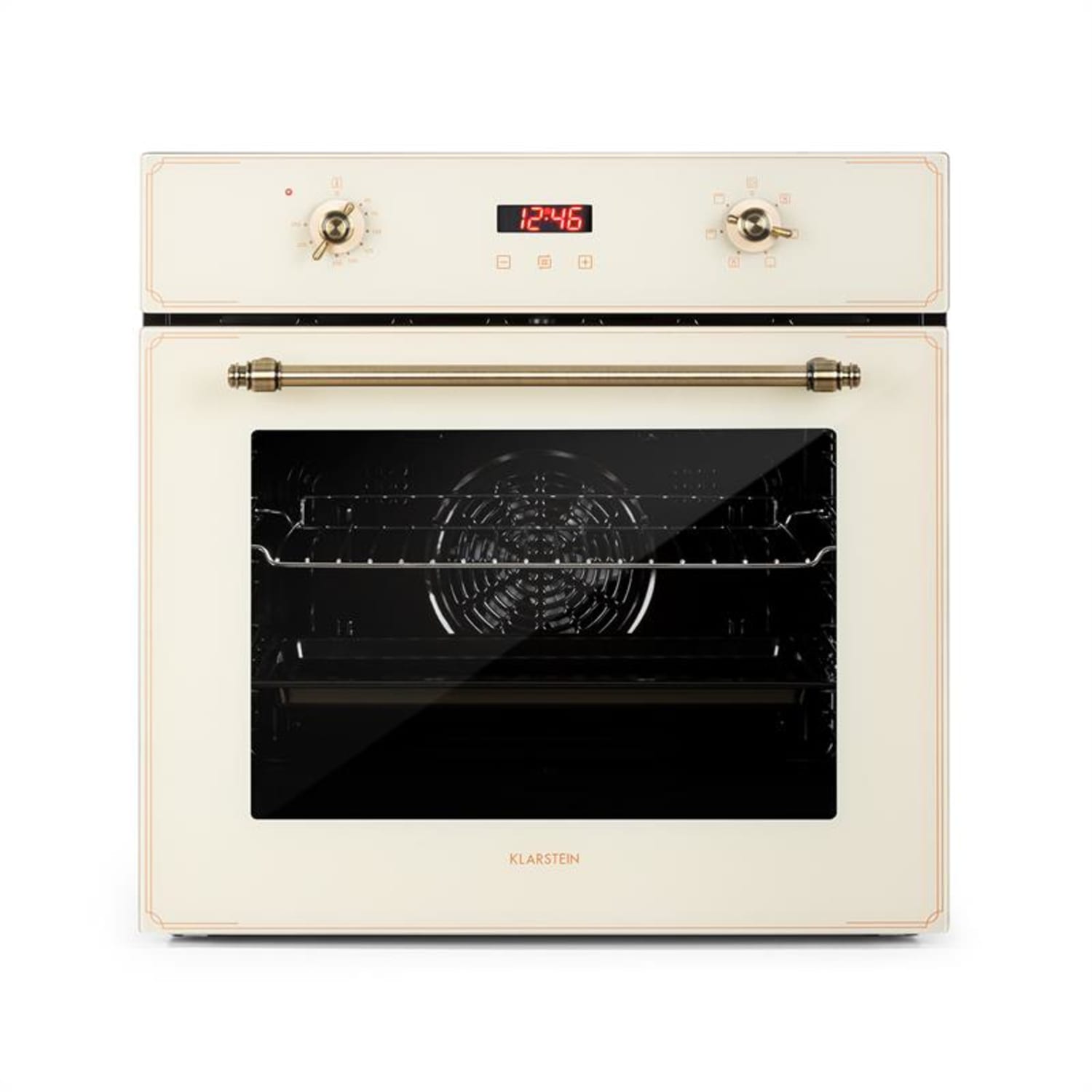 Elizabeth inbouw oven retro-design 6 functies 50-250°C crème Vintage Crème
