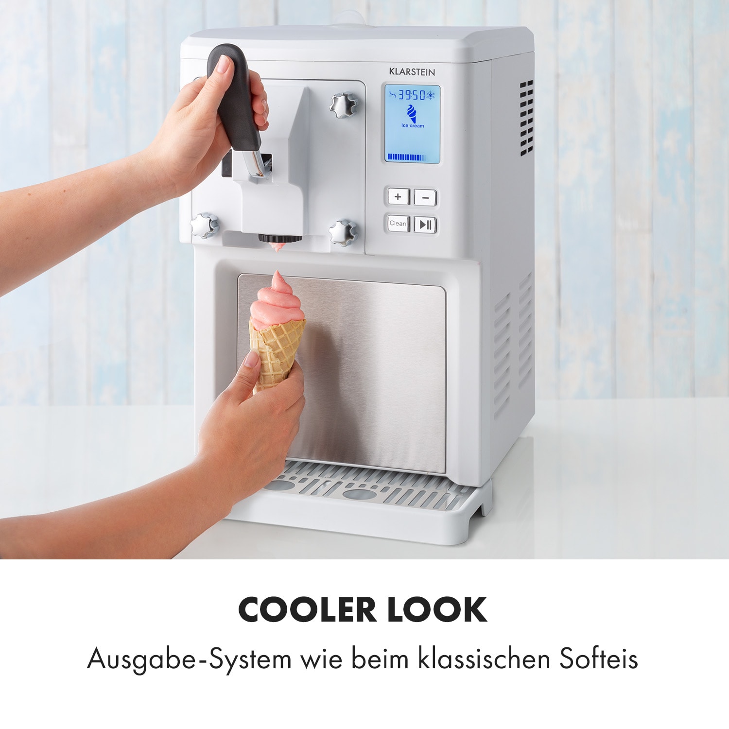 Sweet Sundae Gelatiera Compressore 1,5l Acciaio Inox bianco Bianco