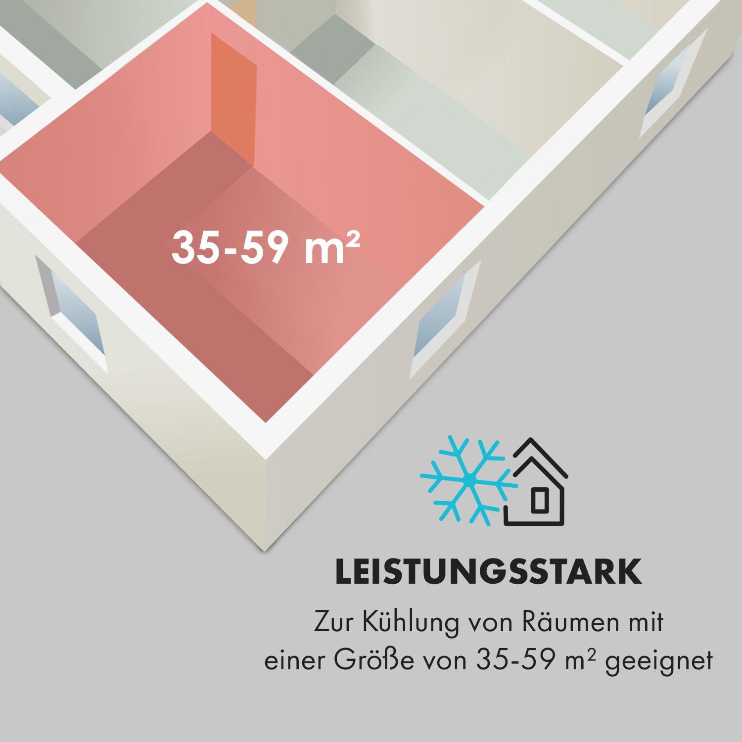 Iceblock climatizzatore 3 in 1, 12.000 BTU/3,5 kW, 400 m³/h max. 