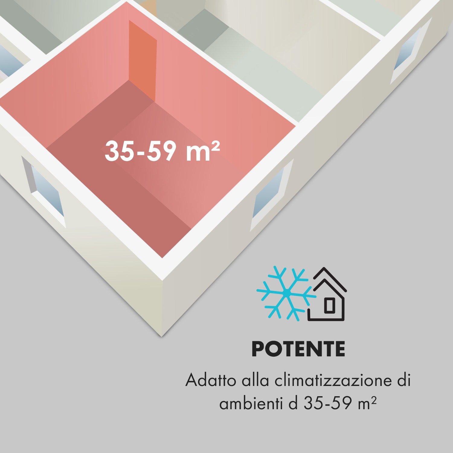 Iceblock climatizzatore 3 in 1, 12.000 BTU/3,5 kW, 400 m³/h max. 