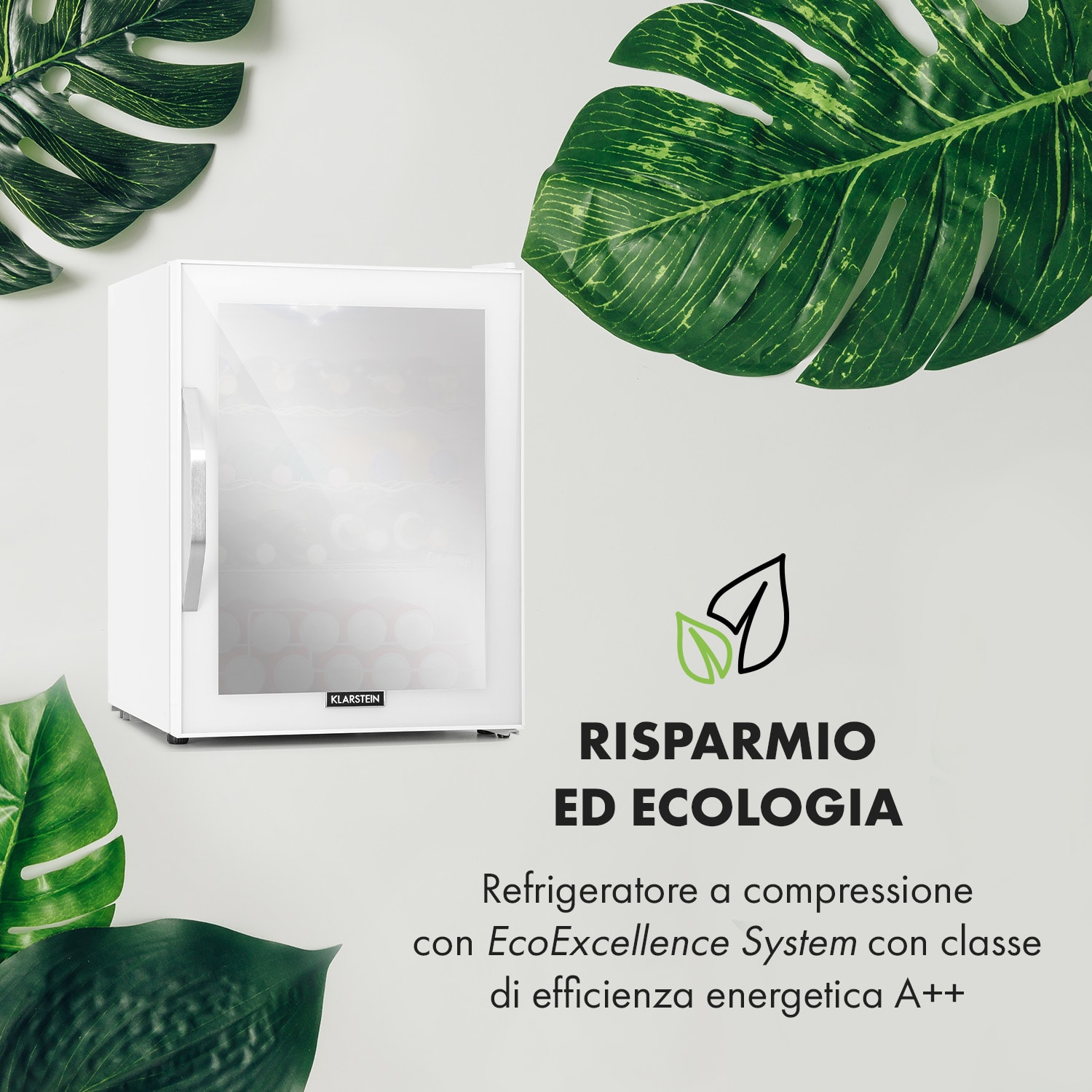 Beersafe XL Quartz - Frigorifero, 60 litri, 4 ripiani, sportello panoramico in vetro 60 Ltr | Quartz
