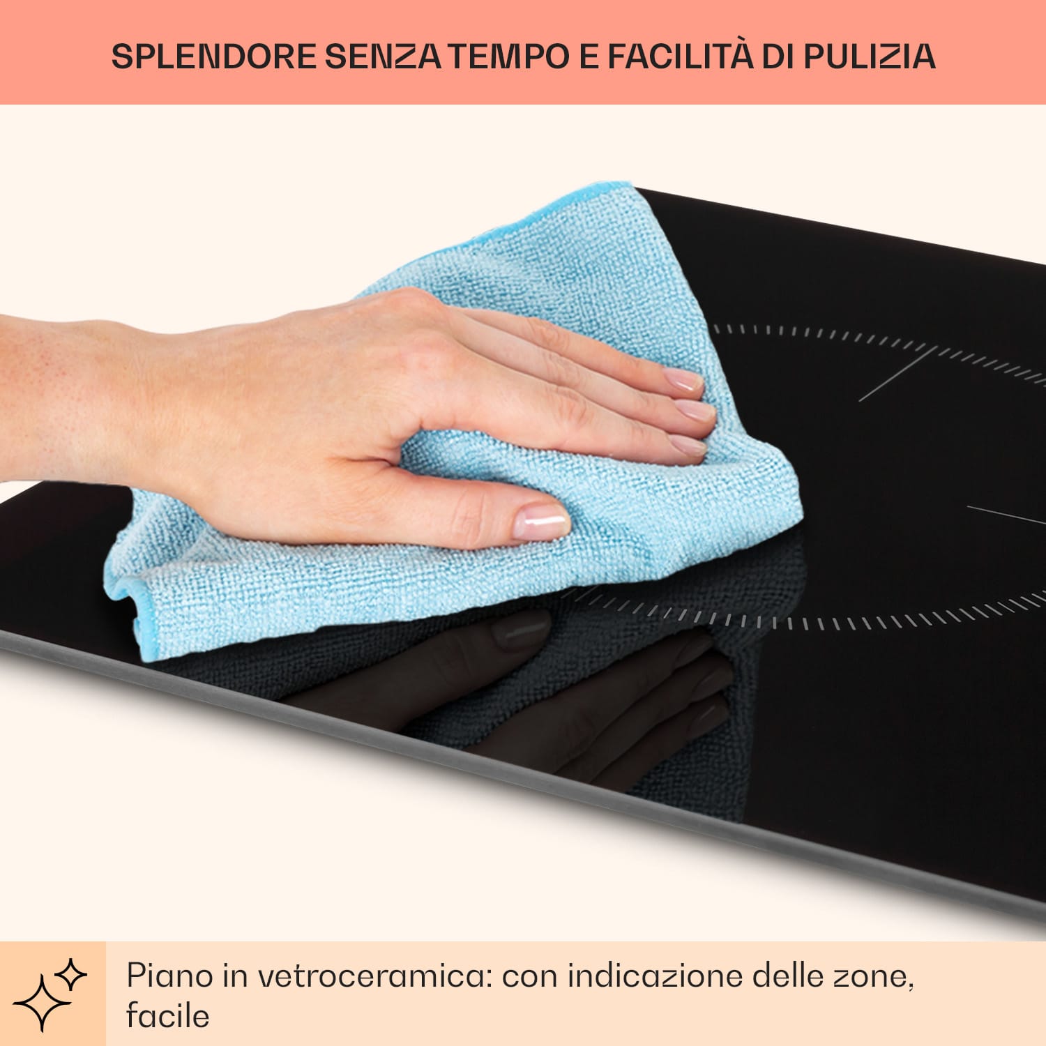 Kochheld Piano Cottura a Induzione Doppio 2900W Manopola Vetro nero 2