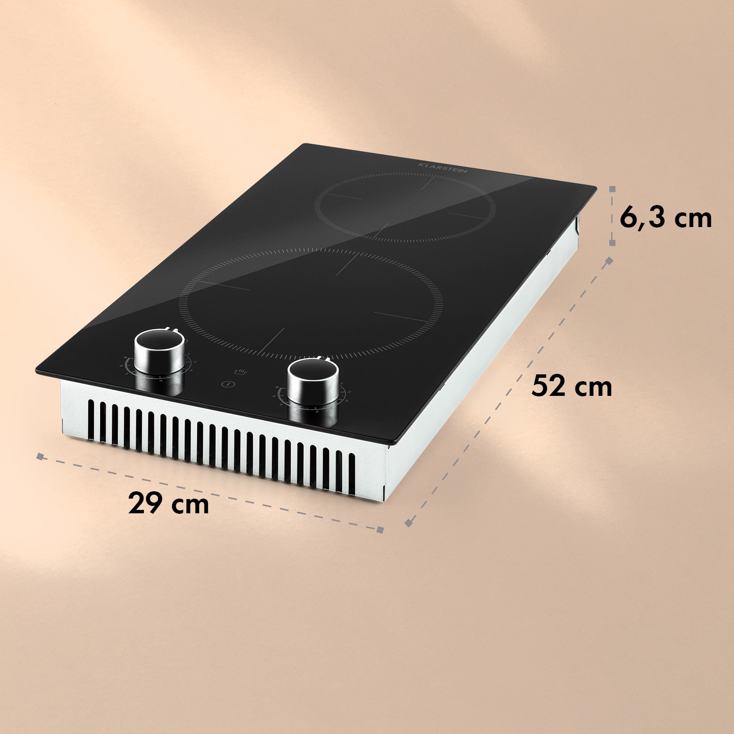 Kochheld Double Induction Hob 2900W Rotary Control Glass Black 2