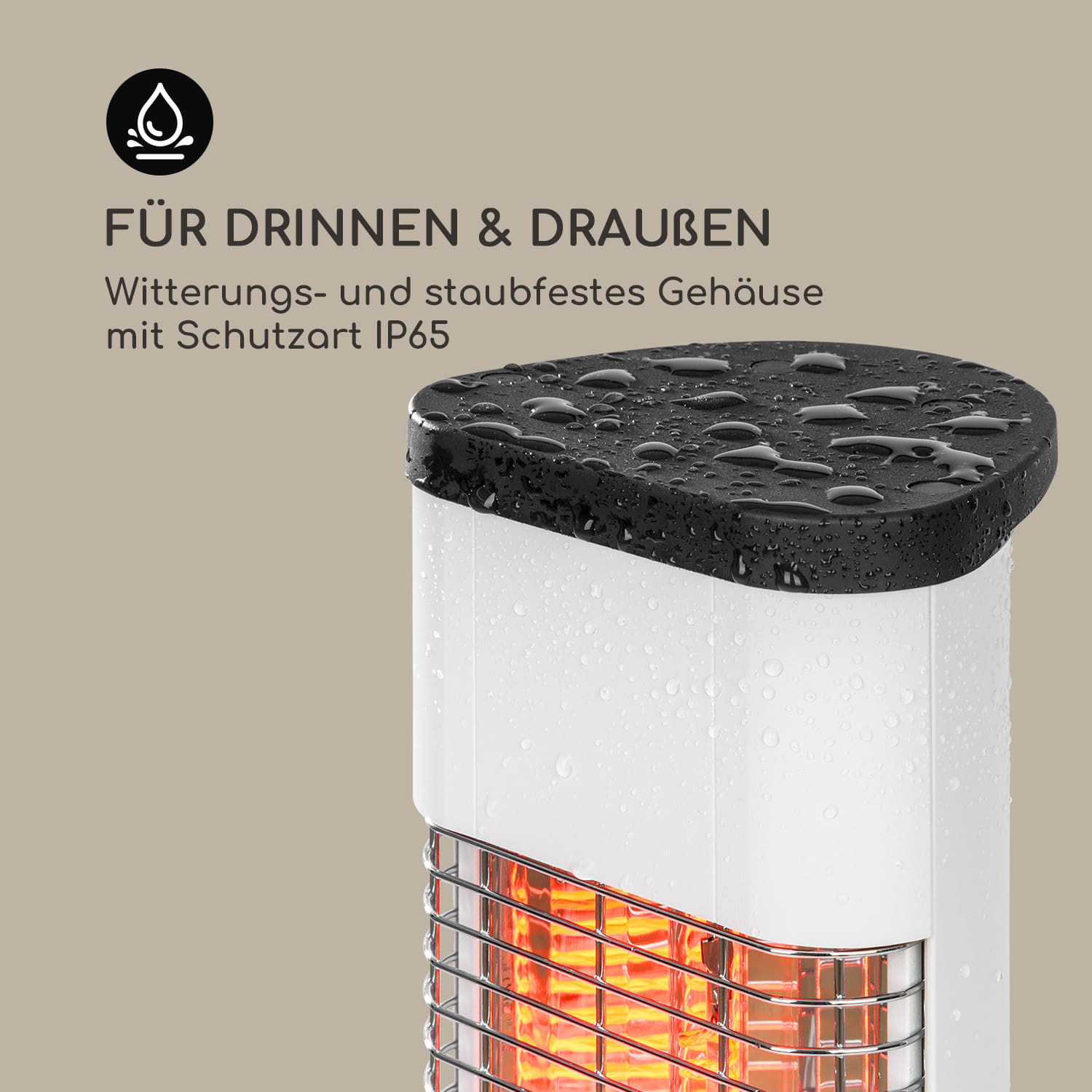 Heat Guru Plus In & Out Chauffage infrarouge 1200W 3 puissances - blan 