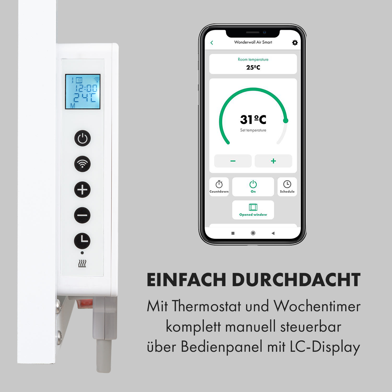 Wonderwall Air Art Smart Infrarotheizung 80x60cm 500W Wandmontage Blüten 80 x 60 cm | 500 W | Mandelblüten