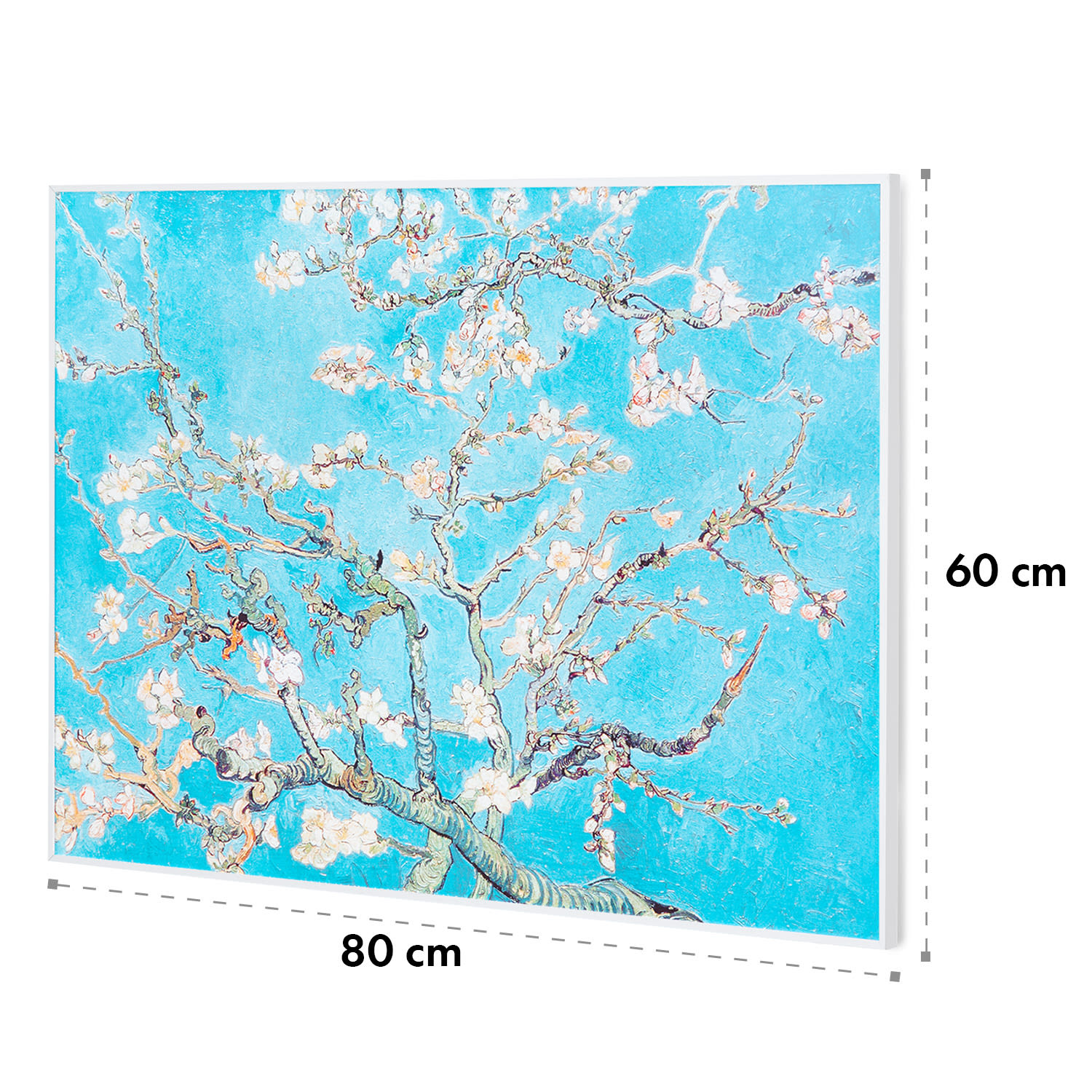 Wonderwall Air Art Smart Infrarotheizung 80x60cm 500W Wandmontage Blüten 80 x 60 cm | 500 W | Mandelblüten