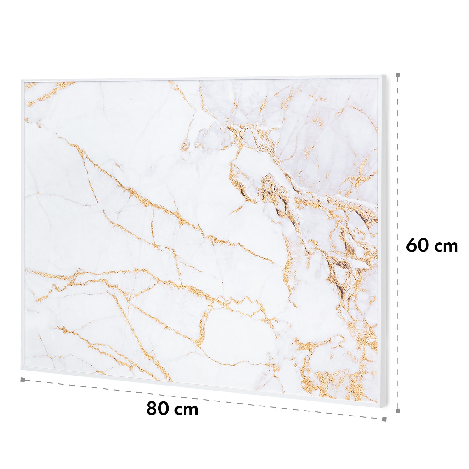 Wonderwall Air Art Smart, panel grzewczy na podczerwień, grzejnik, 80 x 60 cm, 500 W, aplikacja, marmur 80 x 60 cm / Design: Marble