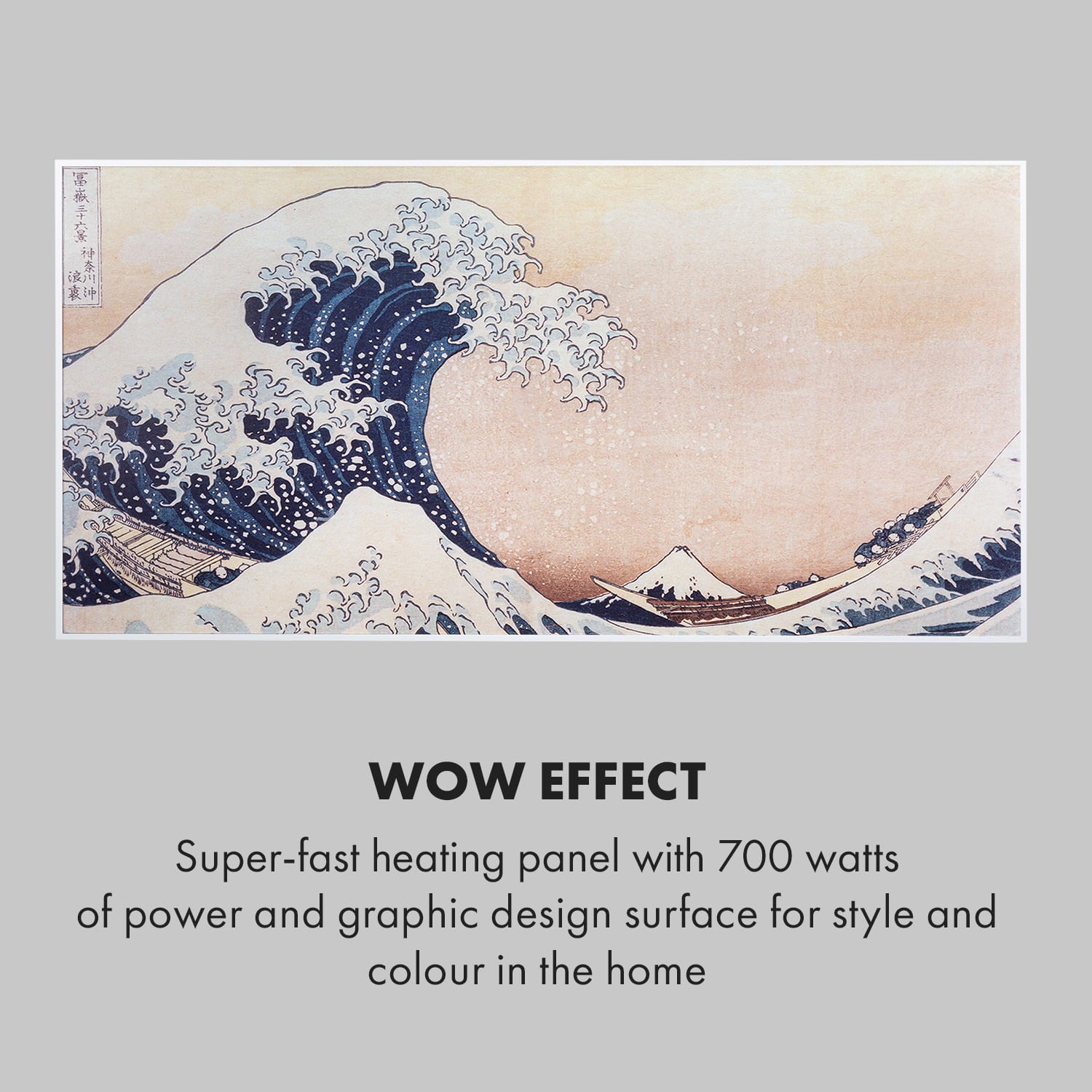 Wonderwall Air Art Smart, infracrveni grijač, 120 x 60 cm, 700 W, aplikacija, valovi 120 x 60 cm | 700 W | Val