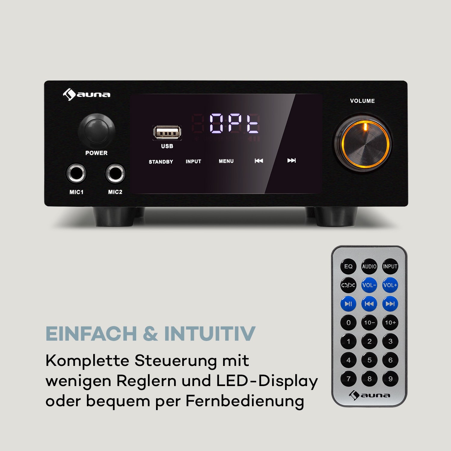 AMP-2 DG Amplificatore Stereo-Hi-Fi 2x50W RMS BT/USB Digital-In Ott.&Coas. 