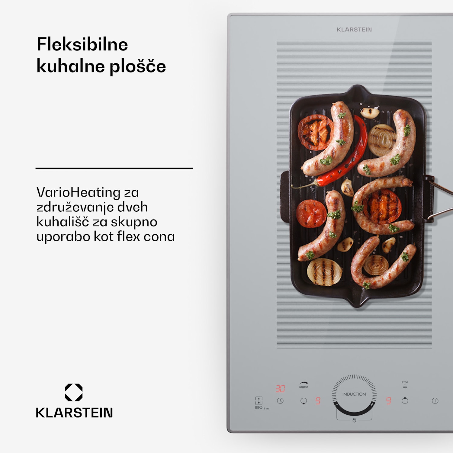 Delicatessa Slim Domino, indukcijska kuhalna plošča, 3500 W, časovnik 
