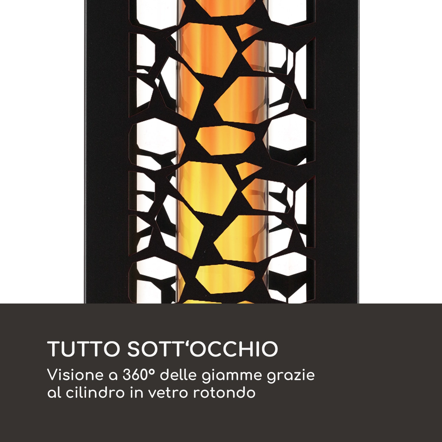 Heat Hunter, stufa a pellet per terrazzo, 12,2 kW, portatile, acciaio inox, nero Nero