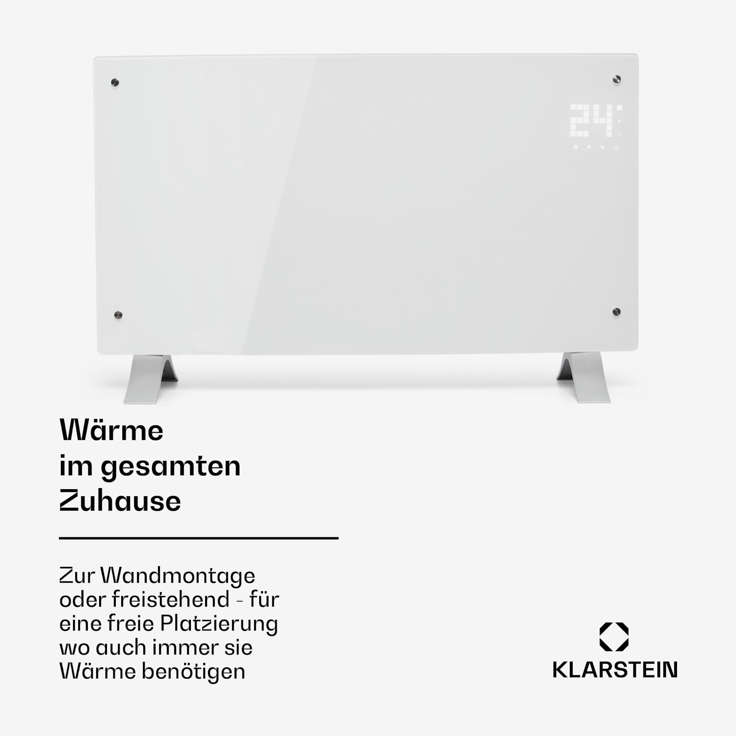 Bornholm Curved Smart - Stufa a convezione, 2000 W, controllo tramite app, timer 