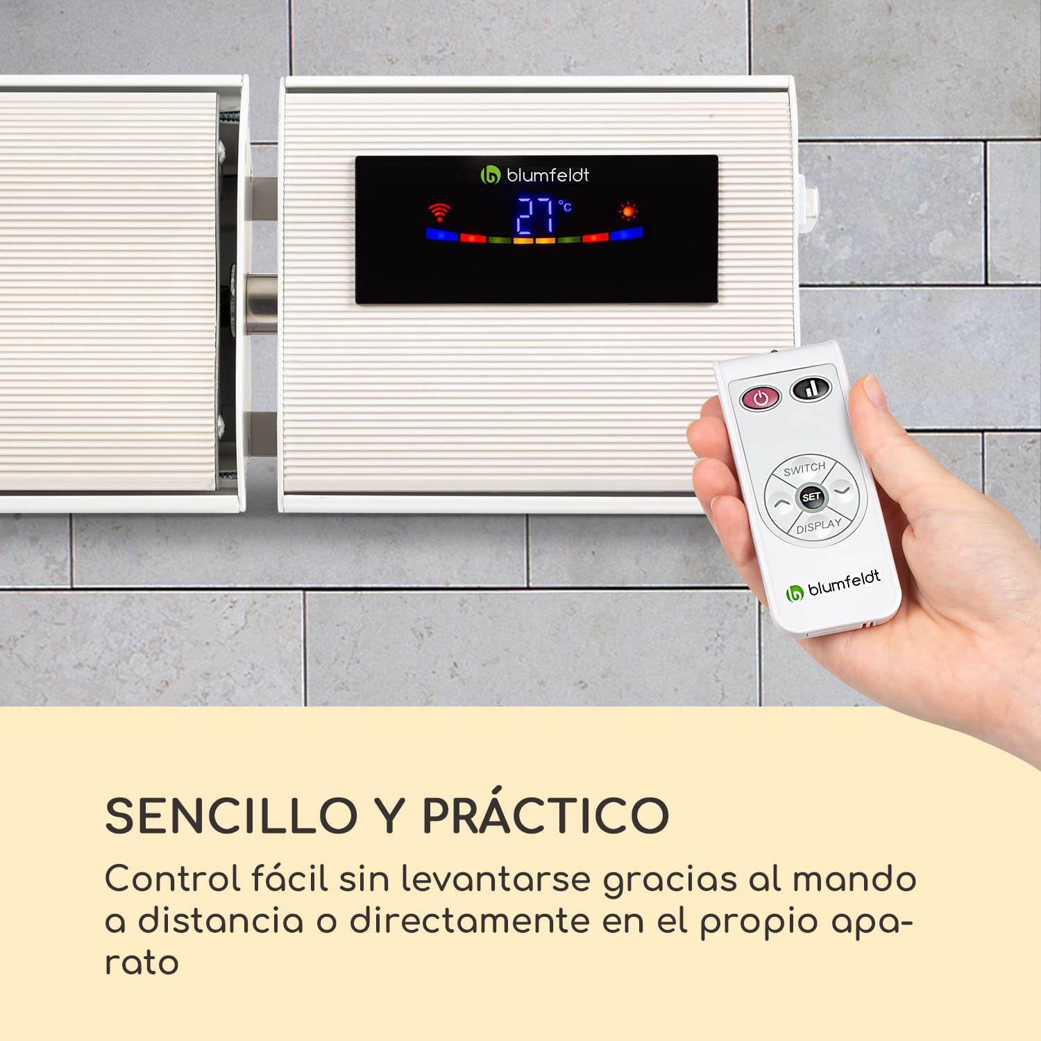 Cosmic Beam Smart 24 radiador radiante de infrarrojos 2400 W, control App, mando a distancia 2400 W | Smart | Blanco