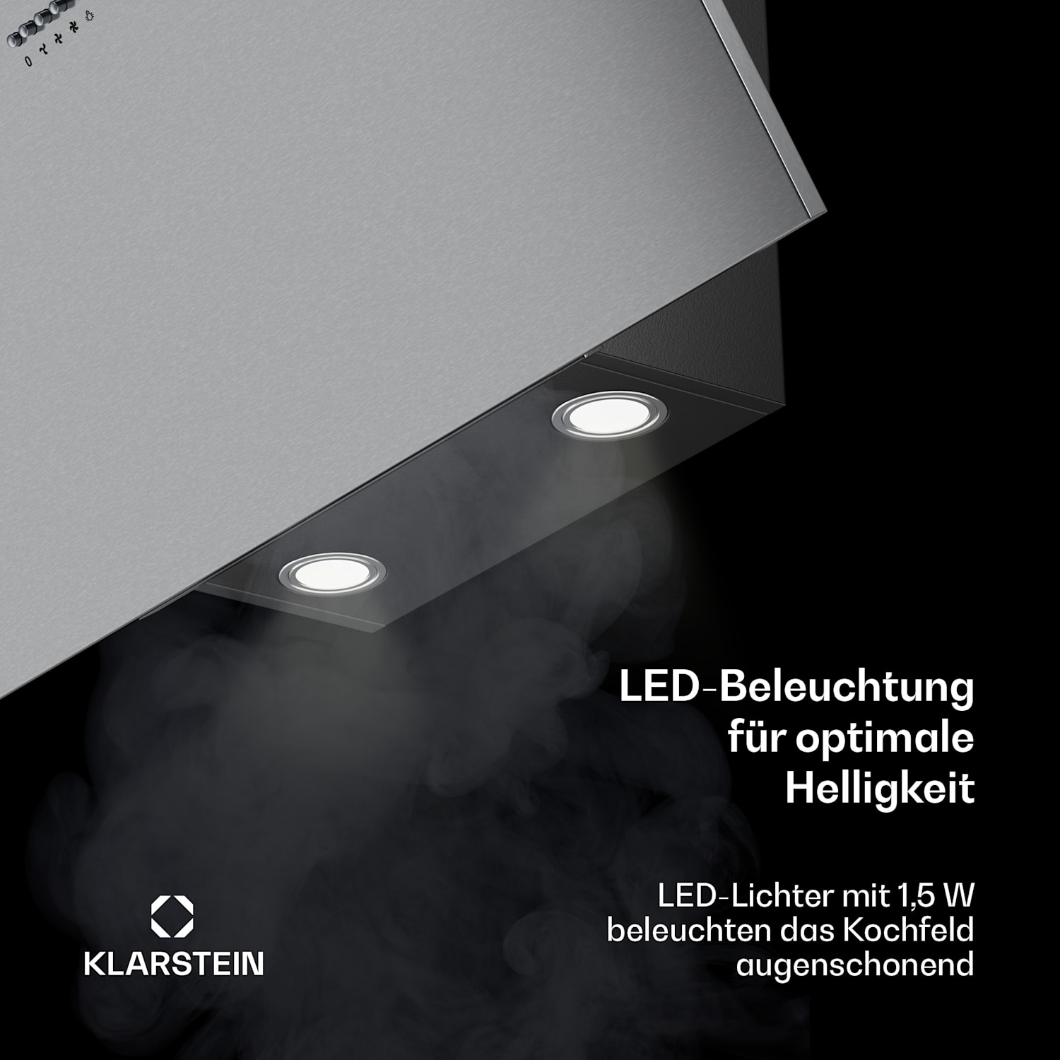 Silver Lining 90 Dunstabzugshaube 90cm 568m³/h EEK A Edelstahl 