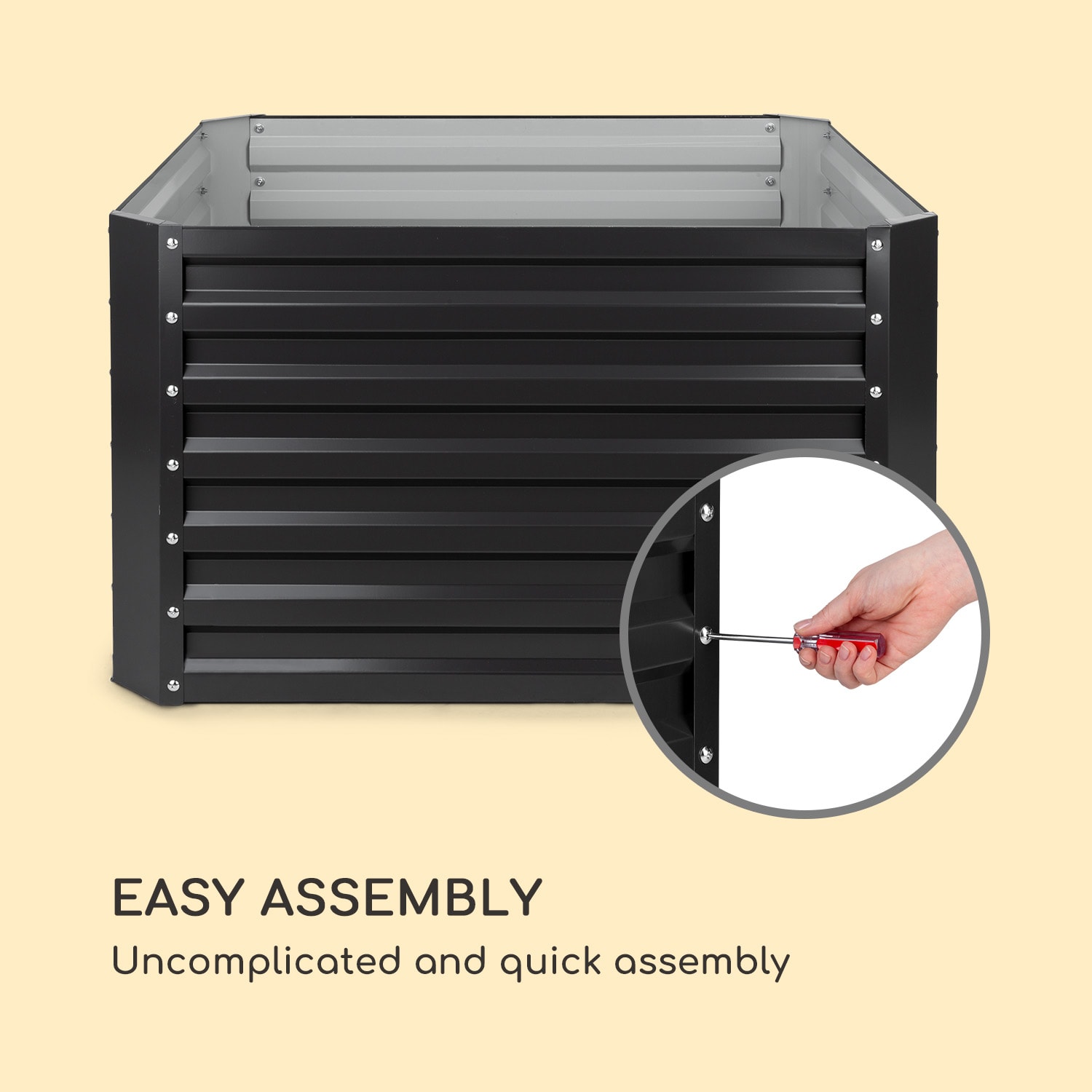 Blum High Grow Straight, Aiuola Rialzata, 100x60x100cm, 600l, Acciaio 100 x 60 x 100 cm | Antracite