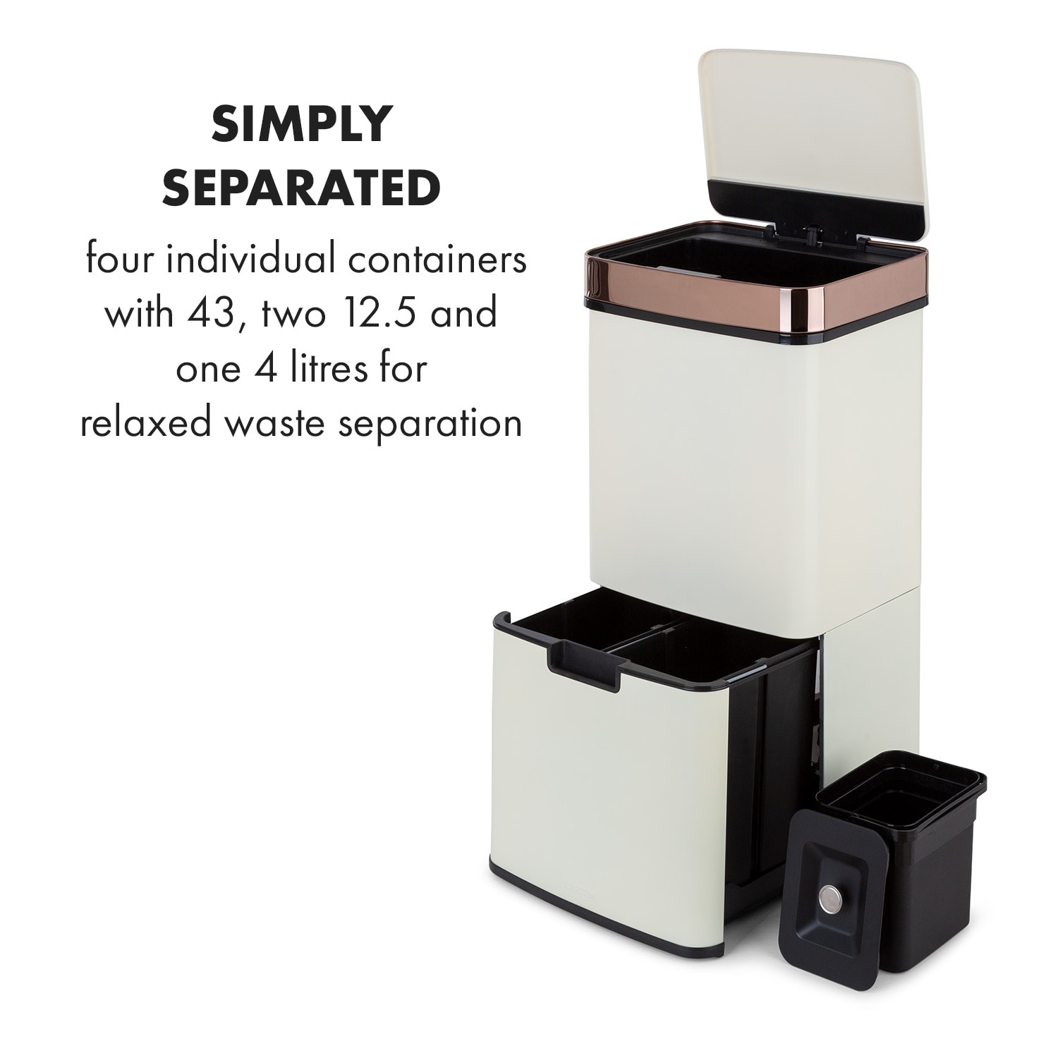 Royal Trash Rose Gold Sensor Garbage Can 72 L stainless steel rose gold Rosegold Metallic