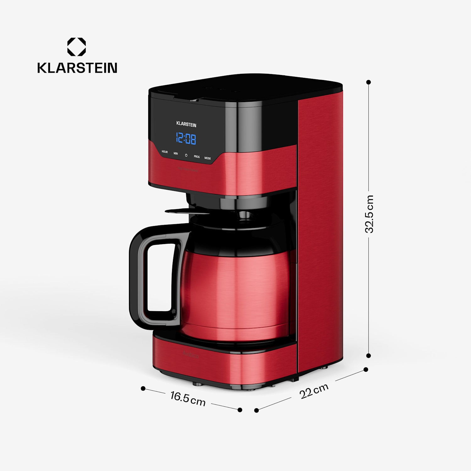 Kaffeemaschine Arabica 800W EasyTouch Control silber/schwarz Rot