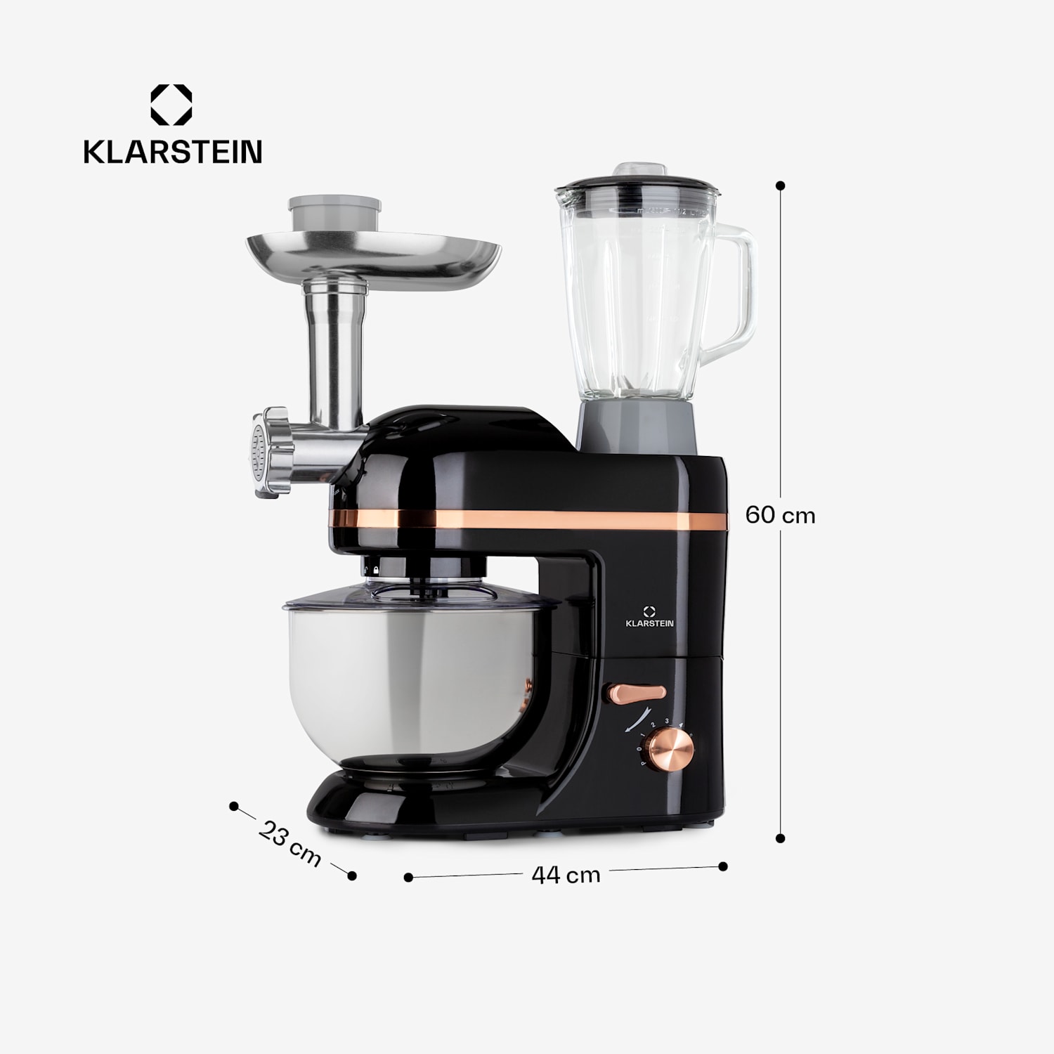 Lucia Elegance Food Processor Blender Meat Grinder 1800W BPA Free 
